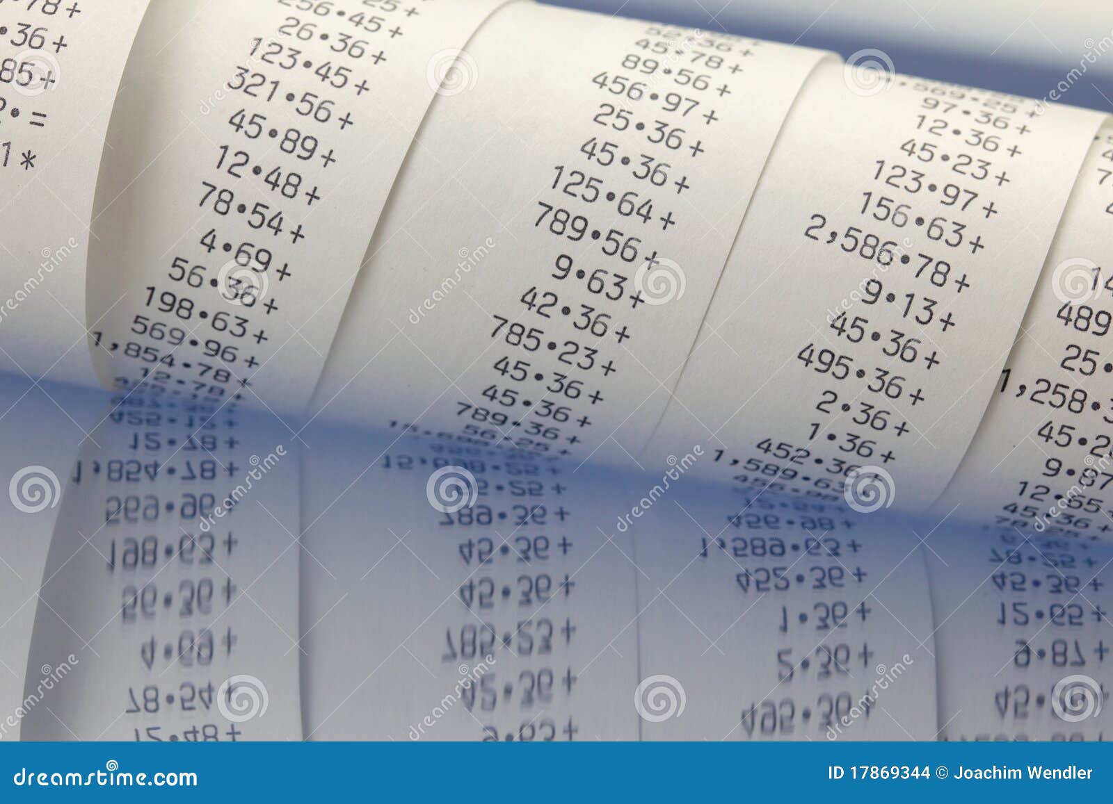 Calculator tape stock photo. Image of earnings, calculating 17869344
