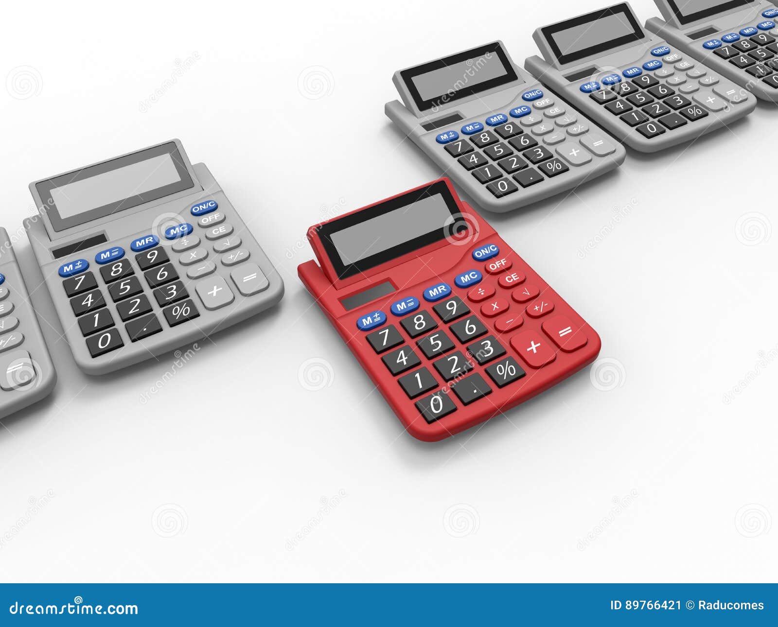 Calculator Target in Row Concept Stock Illustration Illustration of