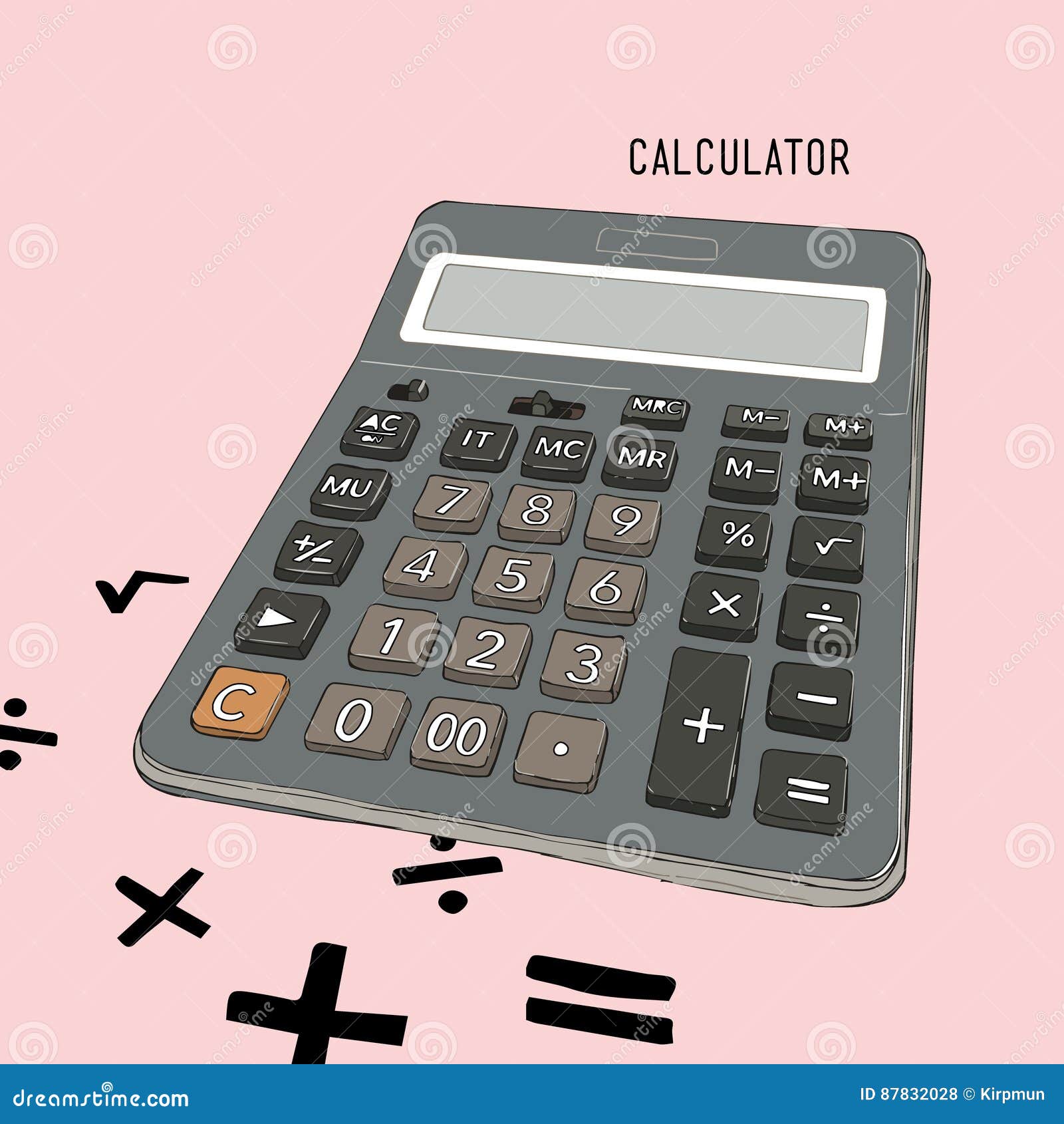 jaula cartel Desnatar Calculator Vector Line Art. Stock Vector - Illustration of calculate,  isolated: 87832028