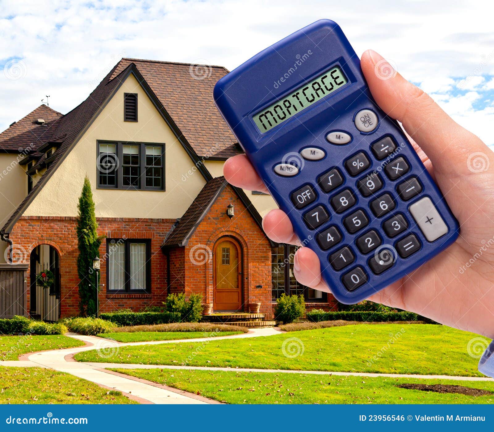 Calculatrice d'hypothèque photo stock. Image du science 23956546