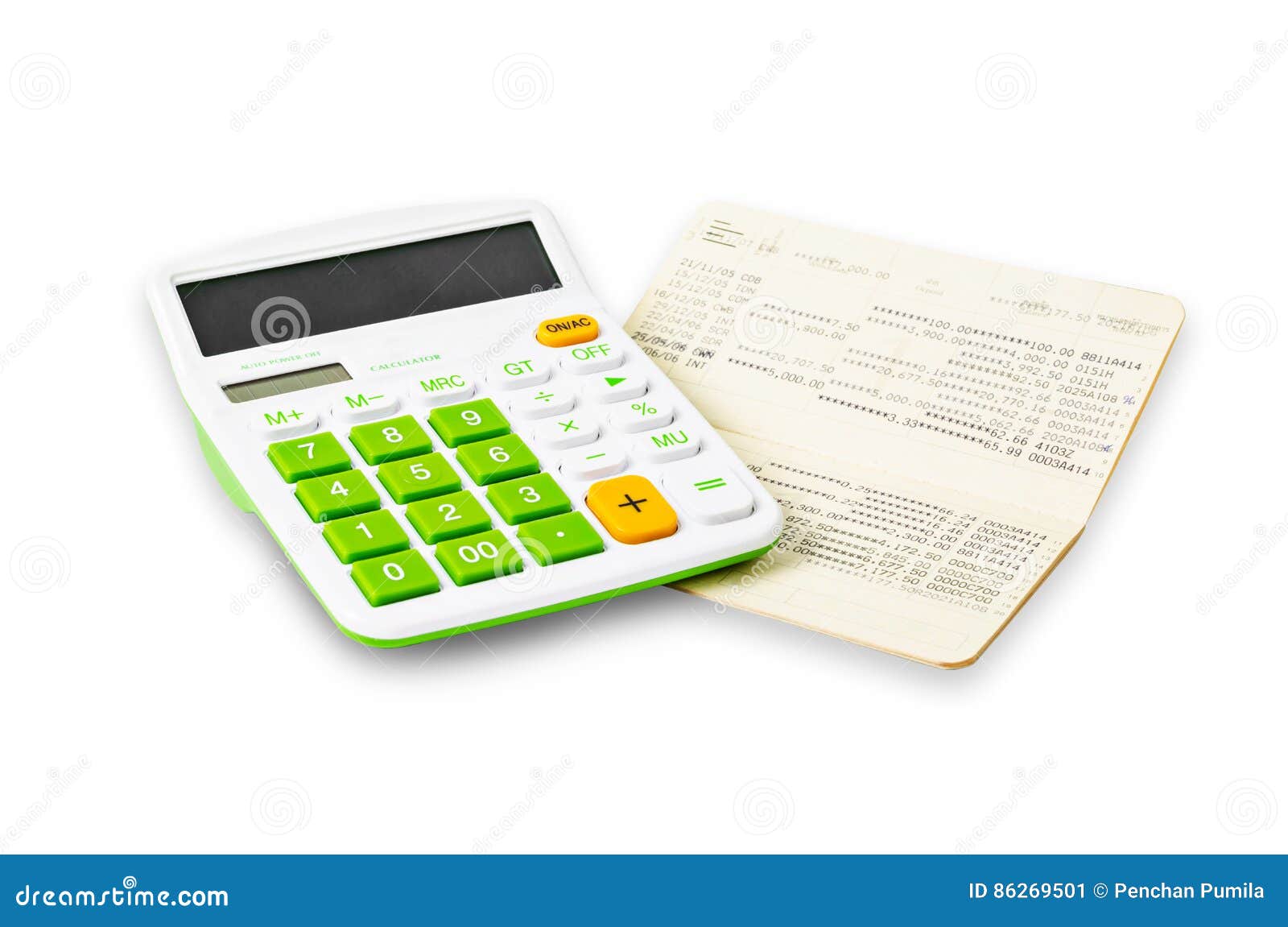 Calculatrice Et Carnet Bancaire D'économie Image stock - Image du numéro,  affaires: 86269501