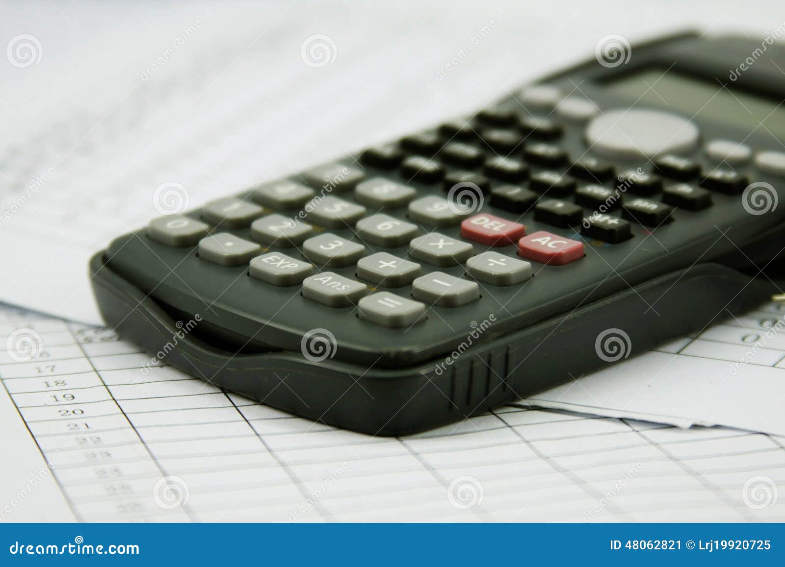 Calculatrice financière image stock. Image du clavier - 48062821