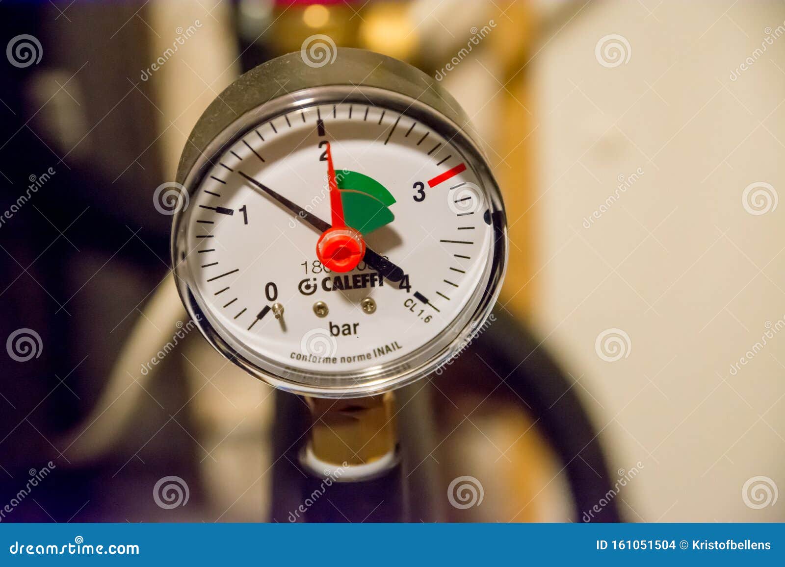 Caleffi-Manometer-Zähler, Der Den Wasserdruck Auf Eine Heizanlage