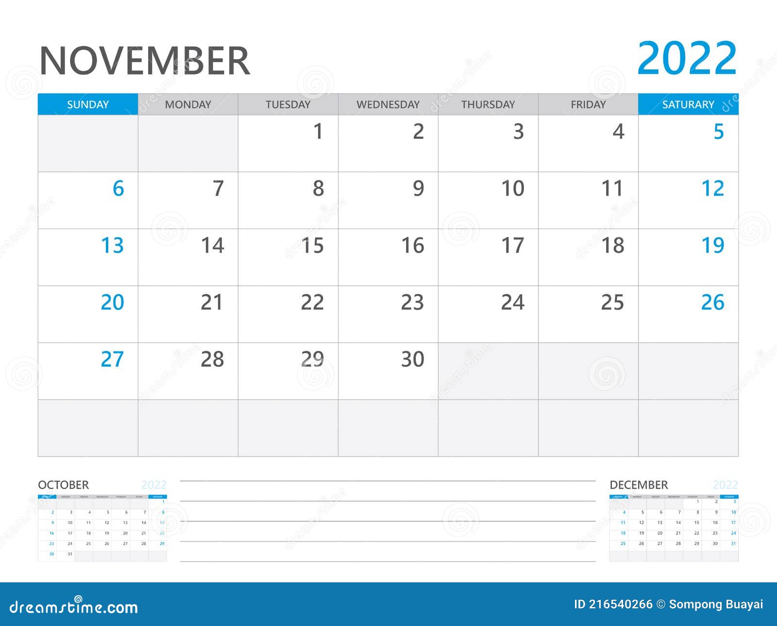 novembro • november 2022  Calendário, Calendário novembro