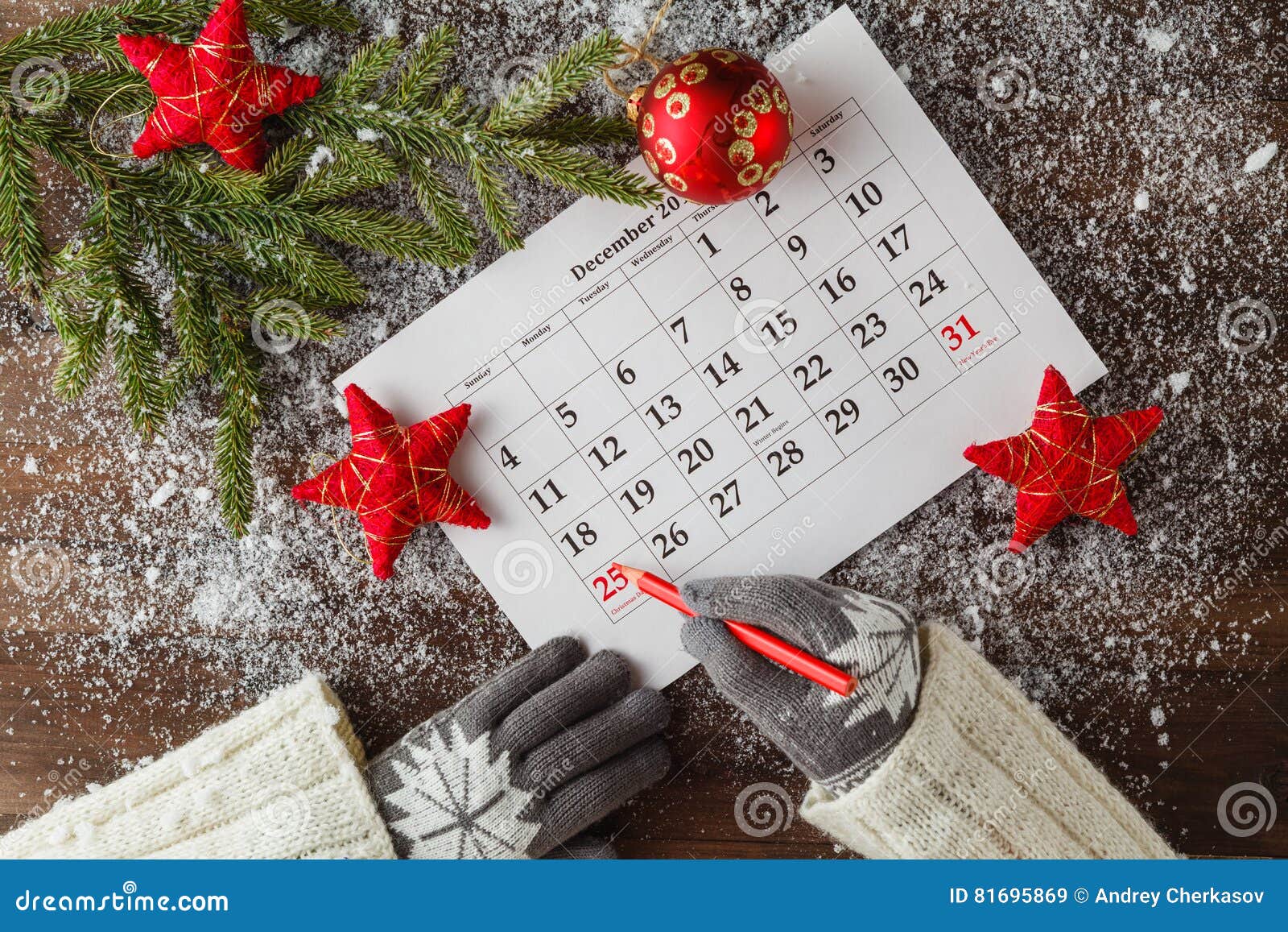 Calendário Ou Dia De Natal Com Texto Da Nota Do Feriado, Conceito Para  Imagem de Stock - Imagem de feriado, semana: 81695869