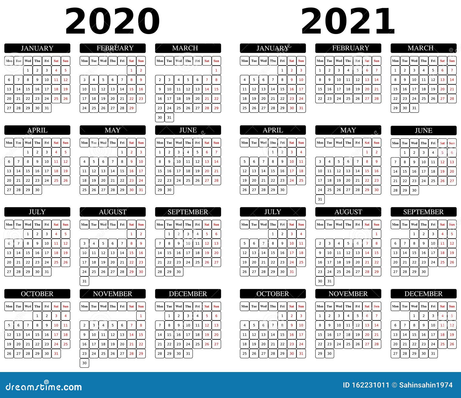 2 неделя 2020. Календарь 2020-2021. Календарь за 2020 и 2021 год. Календарь 2020г и 2021г. Календарь 2021 года черный.