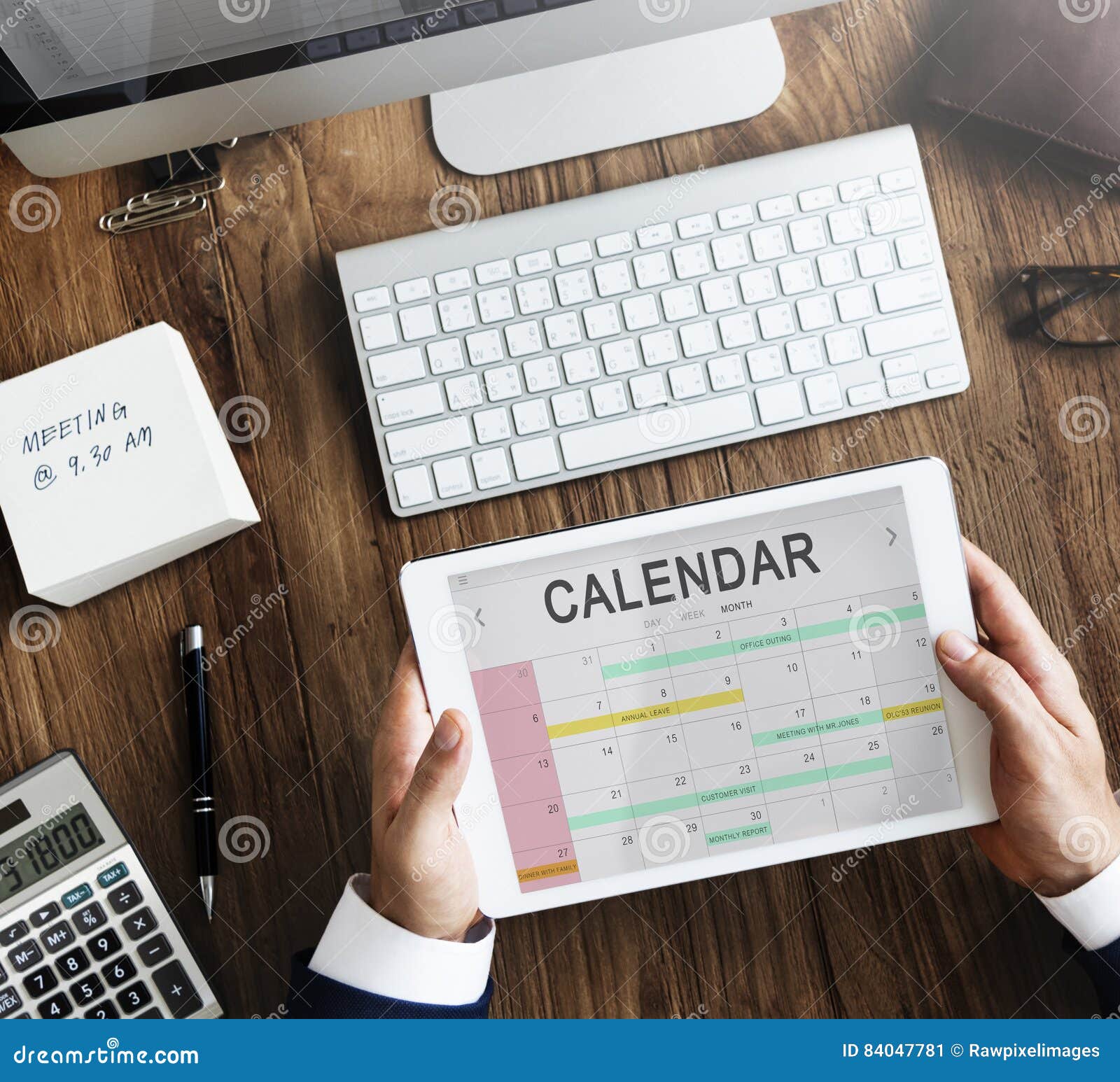 Calendar Agenda Event Meeting Reminder Schedule Graphic Concept Stock