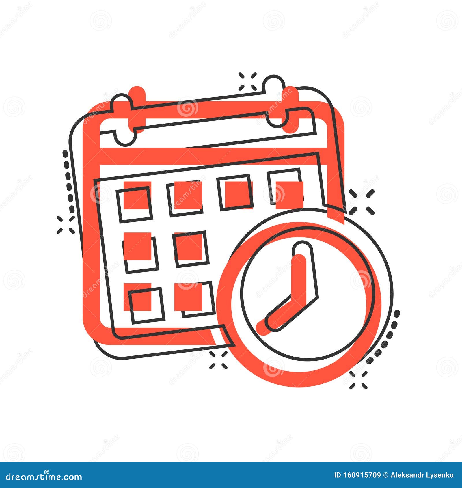 Calendar Agenda Icon in Comic Style. Planner Vector Cartoon Illustration  Pictogram Stock Vector - Illustration of calendar, isolated: 160915709