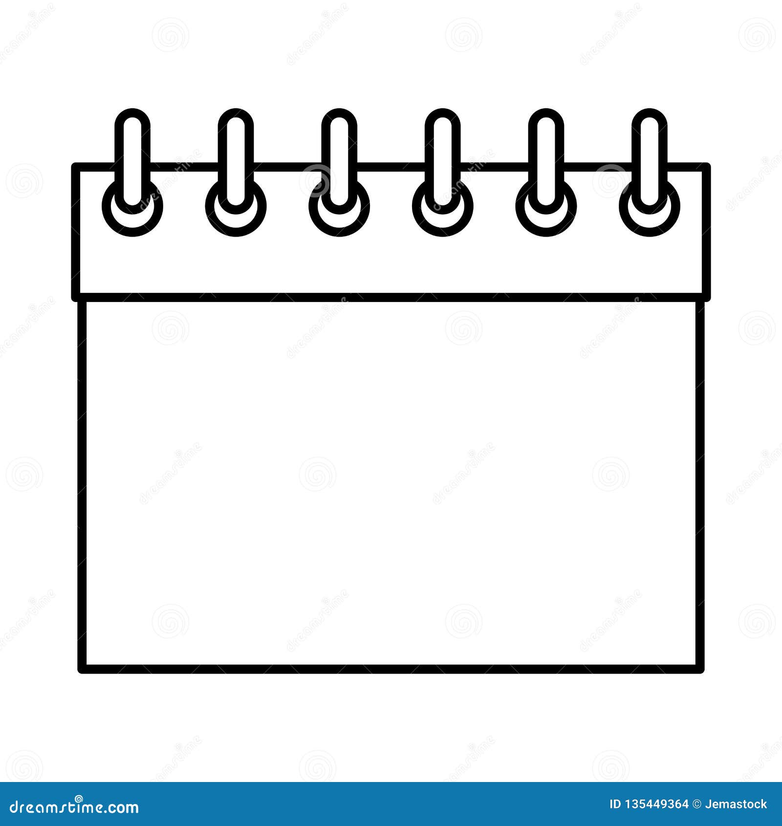 Calendar blank icon stock vector. Illustration of concept 135449364