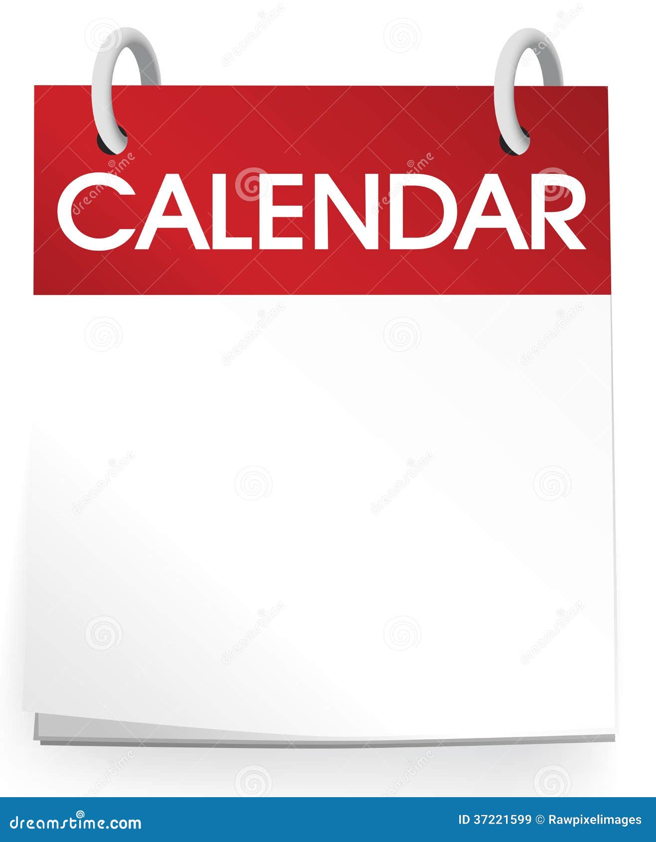 Calendar Blank Vector stock vector. Illustration of reminder - 37221599, image size:1317x1690