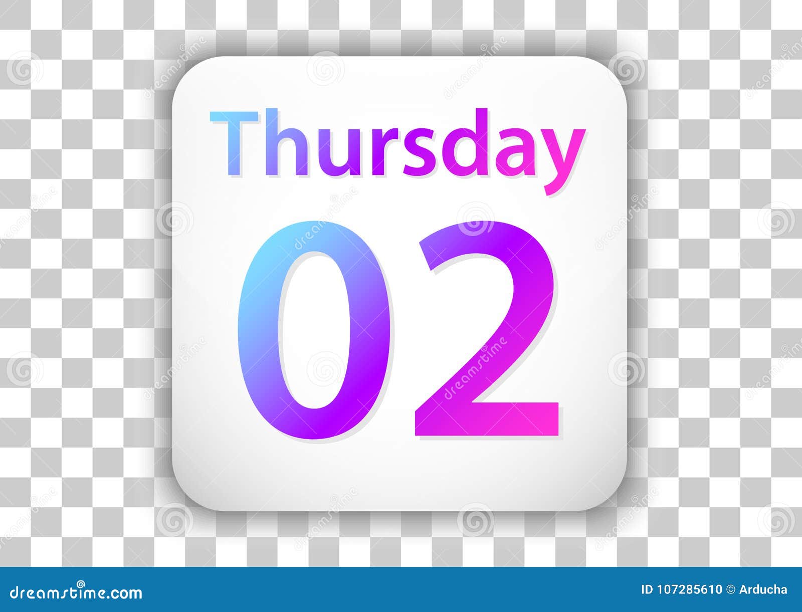 Calendar Button Design with Clear Color and Text Stock Vector