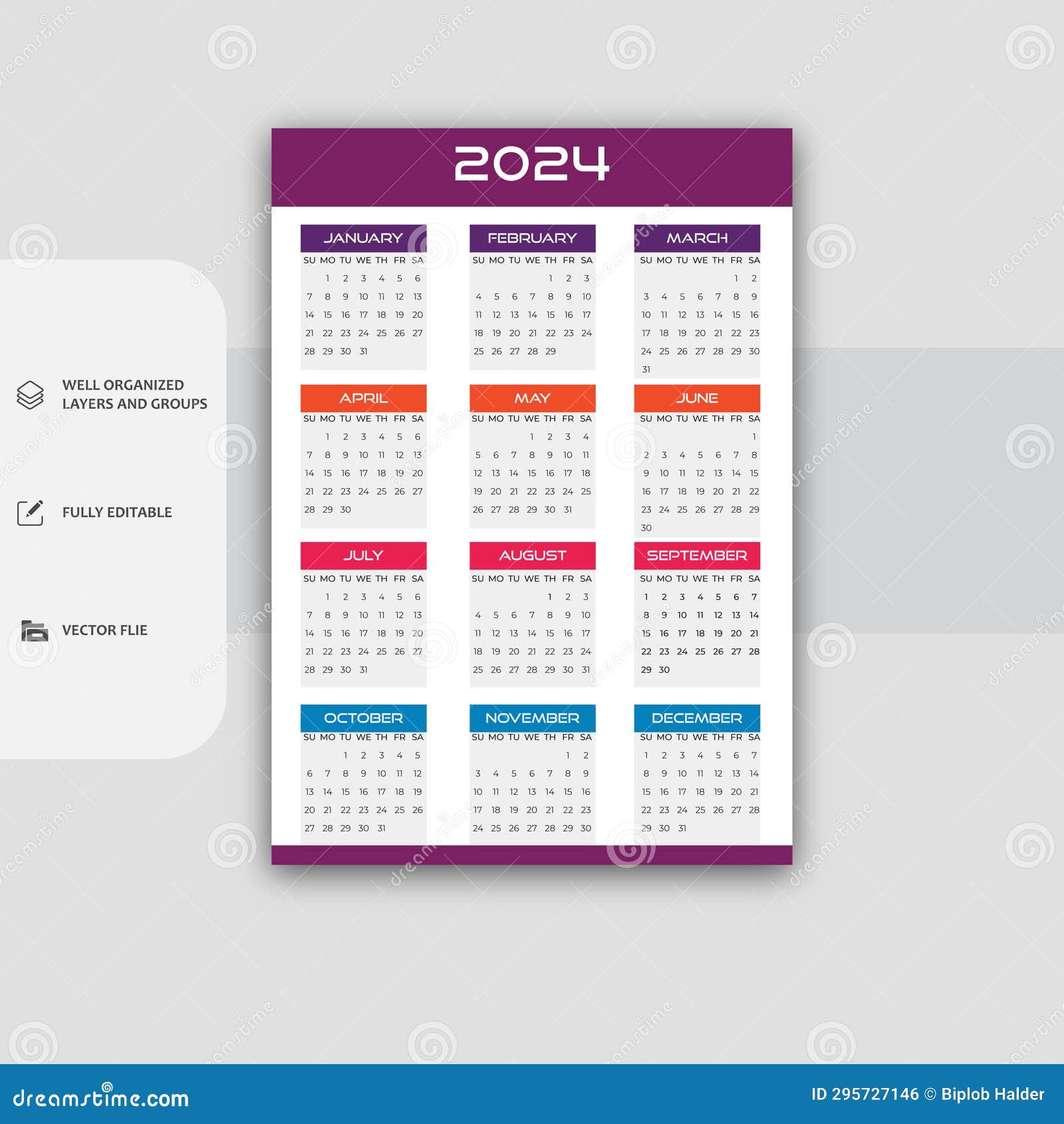 Calendar 2024, Calendar 2025 Week Start Monday Corporate Design