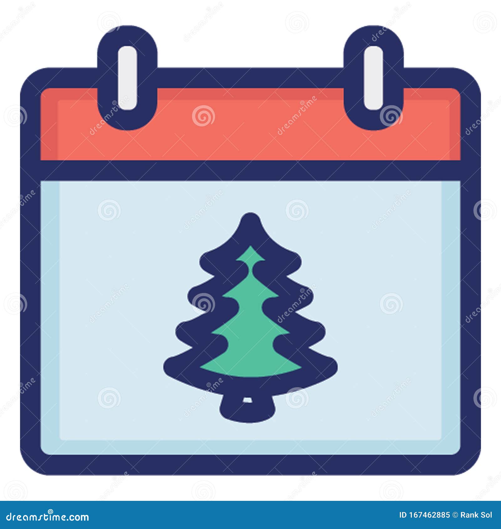 Calendar, Christmas, New, Year Isolated Vector Icon Which Can Easily