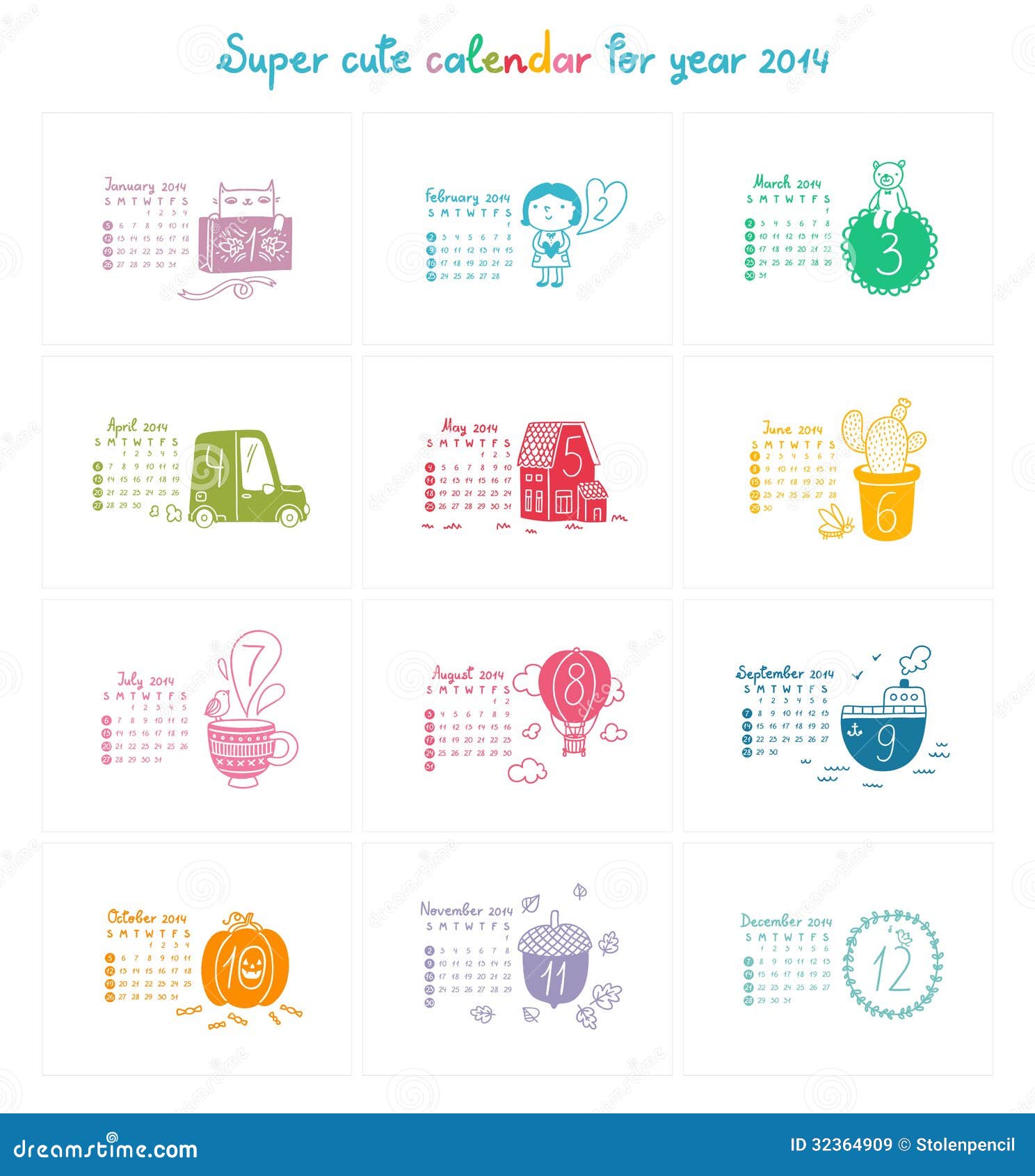 Cute October Calendar Stock Illustrations – 3,172 Cute October Calendar  Stock Illustrations, Vectors \u0026 Clipart - Dreamstime, image size:1488x1690
