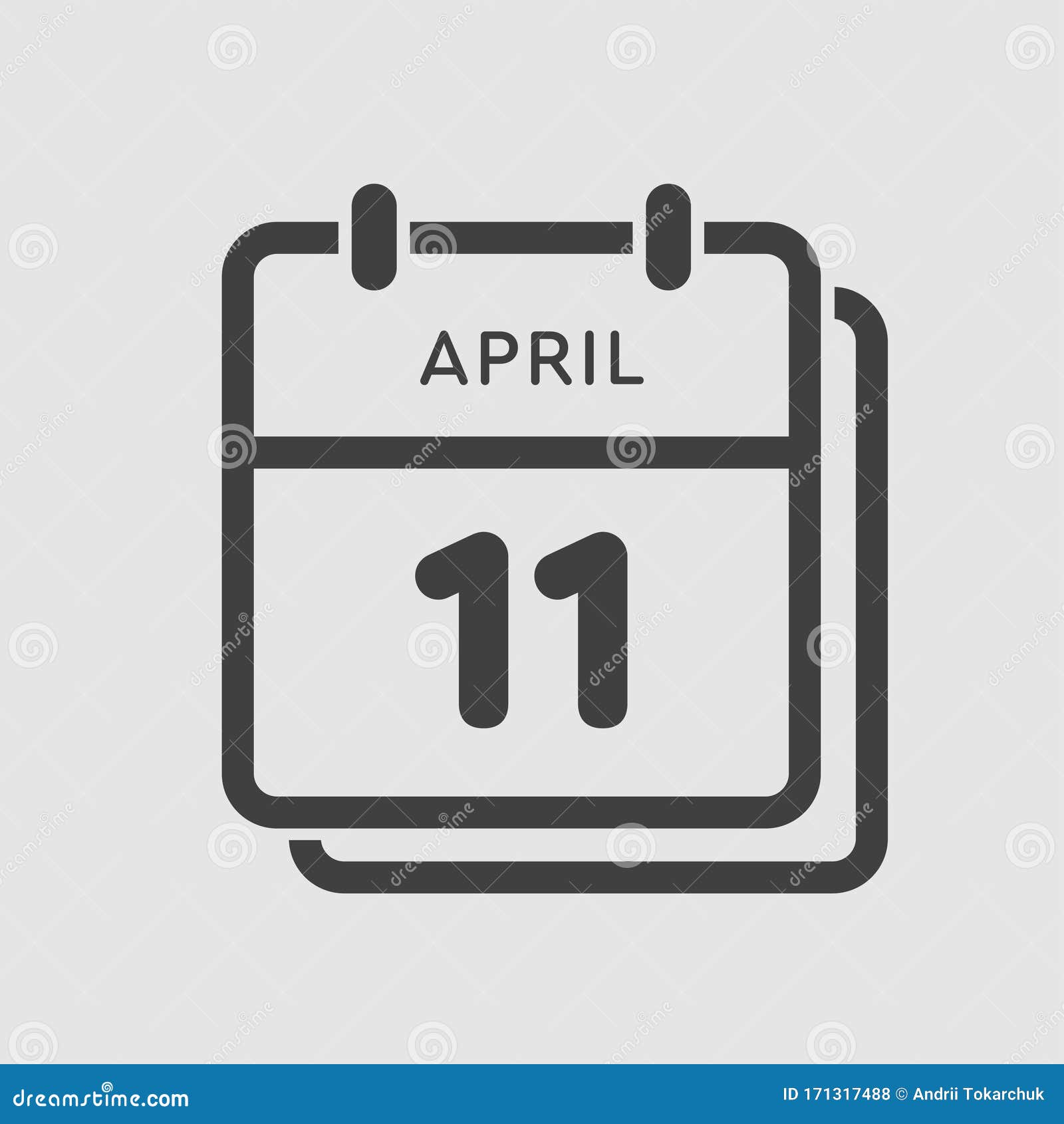 Calendar Day 11 April, Days of the Year Stock Vector - Illustration of ...