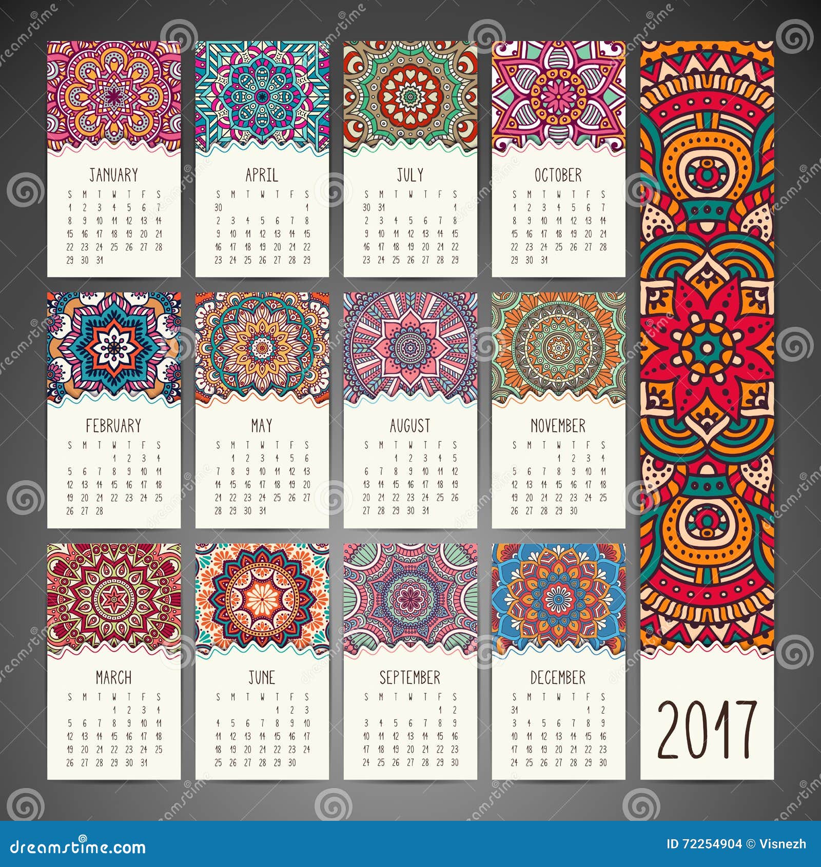 2025 Wall Calendar Ethnic Art Ideas Romy Horatia 2025 Wall Calendar Ethnic Art Deco