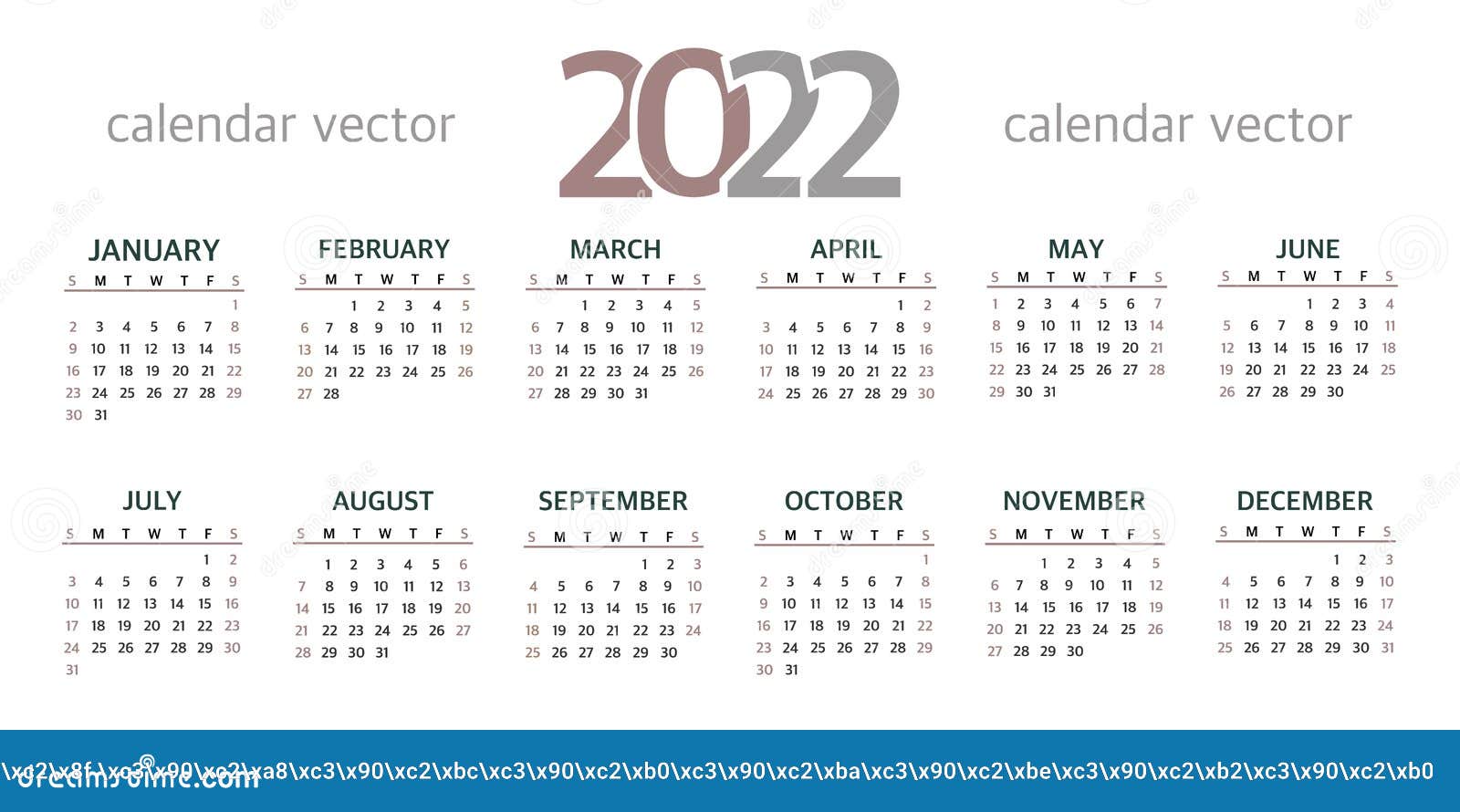 Computer Calendar 2022 Calendar 2022 Is Fashionable And Modern. On A White Background. A Set Of Desktop  Calendars For 2022, A Wall Calendar Stock Vector - Illustration Of Office,  Design: 228652995