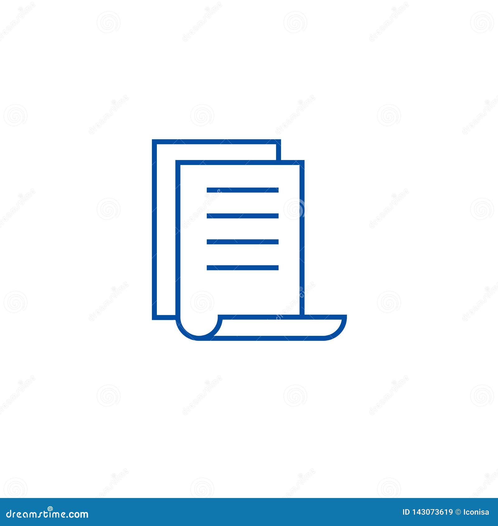 Calendar File,do List Line Icon Concept. Calendar File,do List Flat