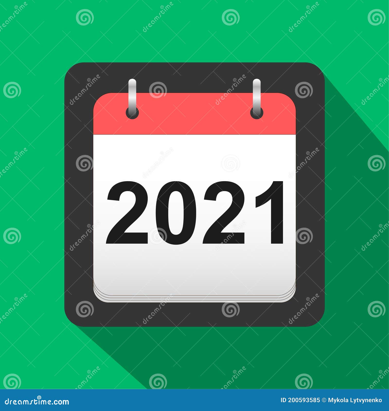 21 Calendar Flat Icon 21 Calendar Cover Sheet Flat Style New Year S Eve Vector Stock Vector Illustration Of Coming Paper