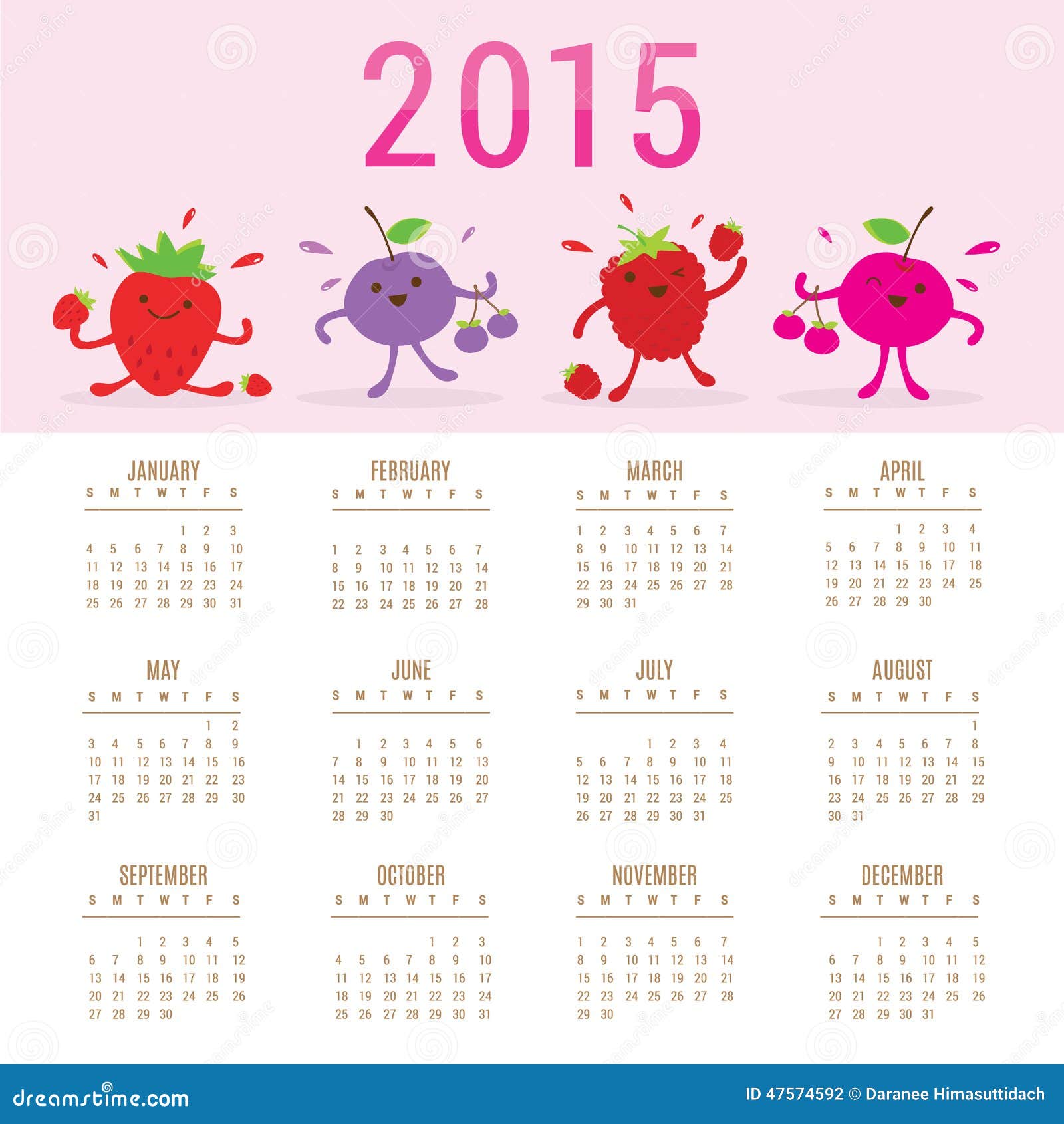 2015 Calendar - Free Printable Monthly Calendar | LCE, image size:1600x1690