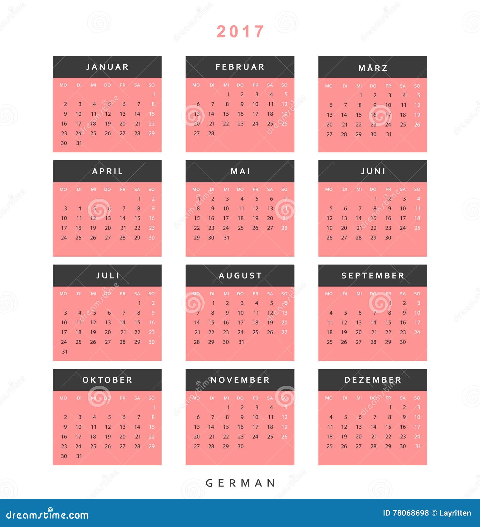 calendar-2017-in-german-simple-modern-stock-vector-illustration-of