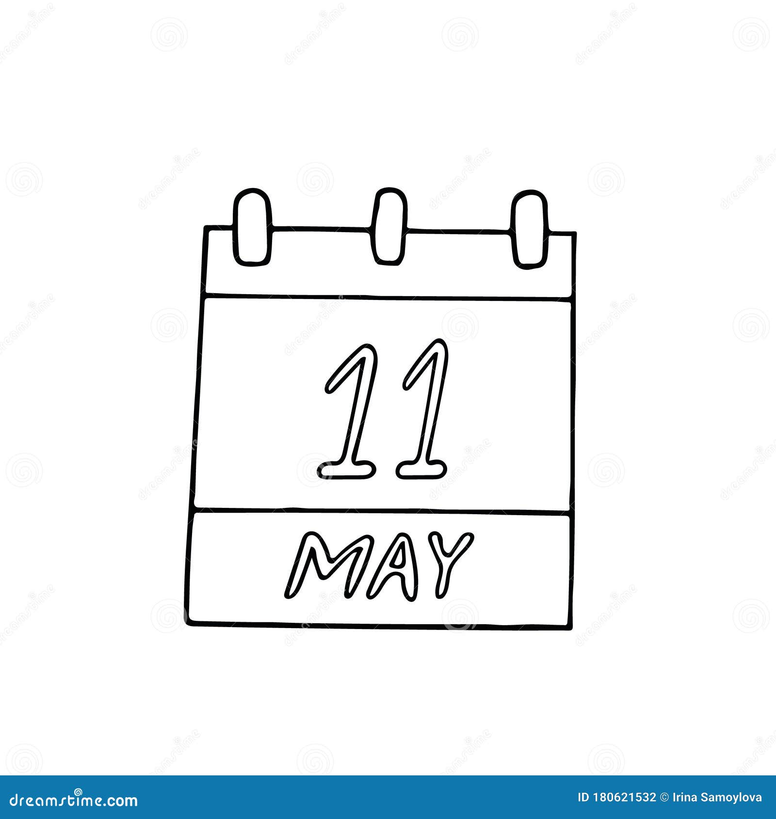Calendar Hand Drawn in Doodle Style. May 11. Eat What You Want Day, Date.  Icon, Sticker, Element Stock Illustration Illustration of background,  date: 180621532