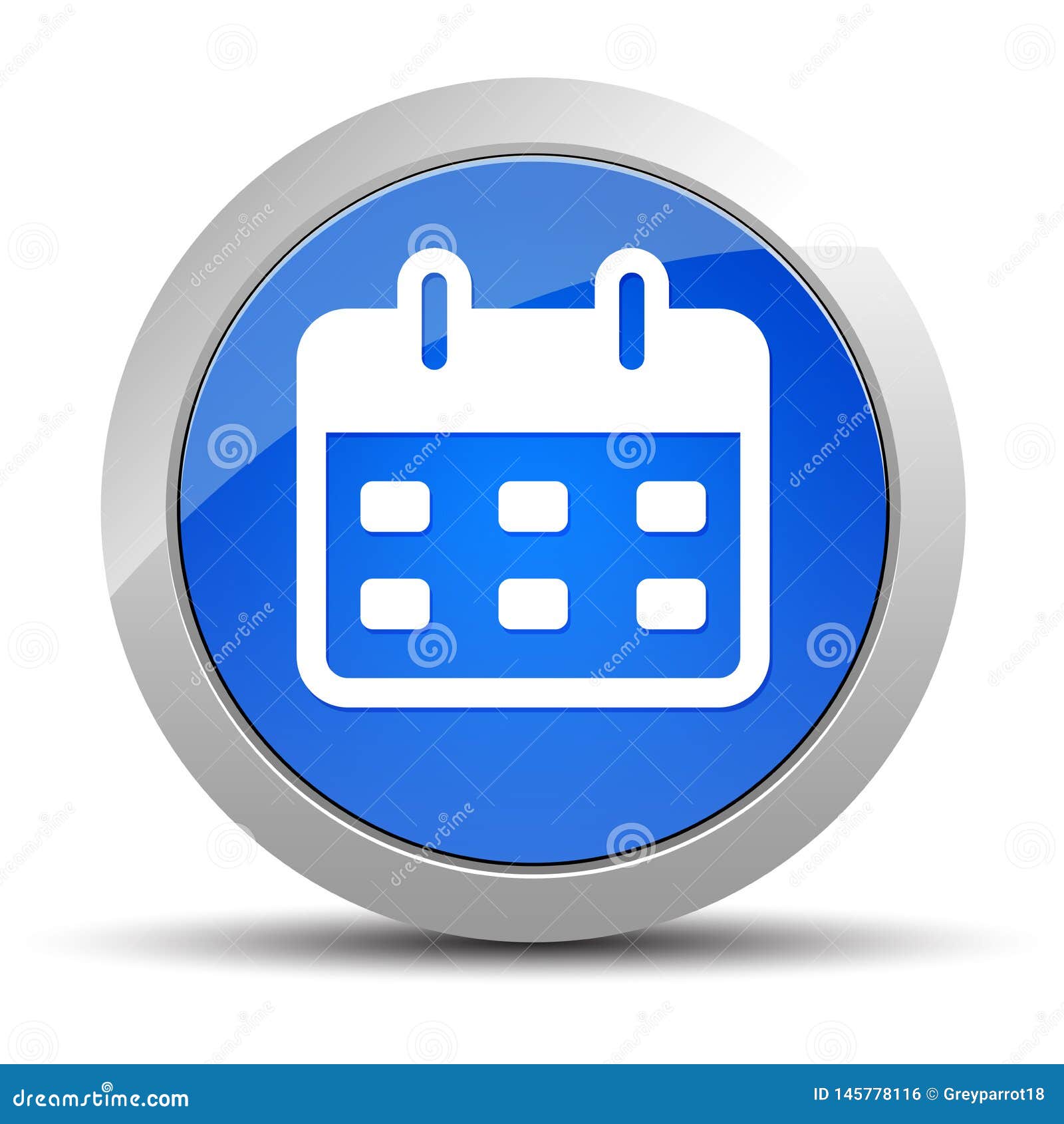 calendar icon button round