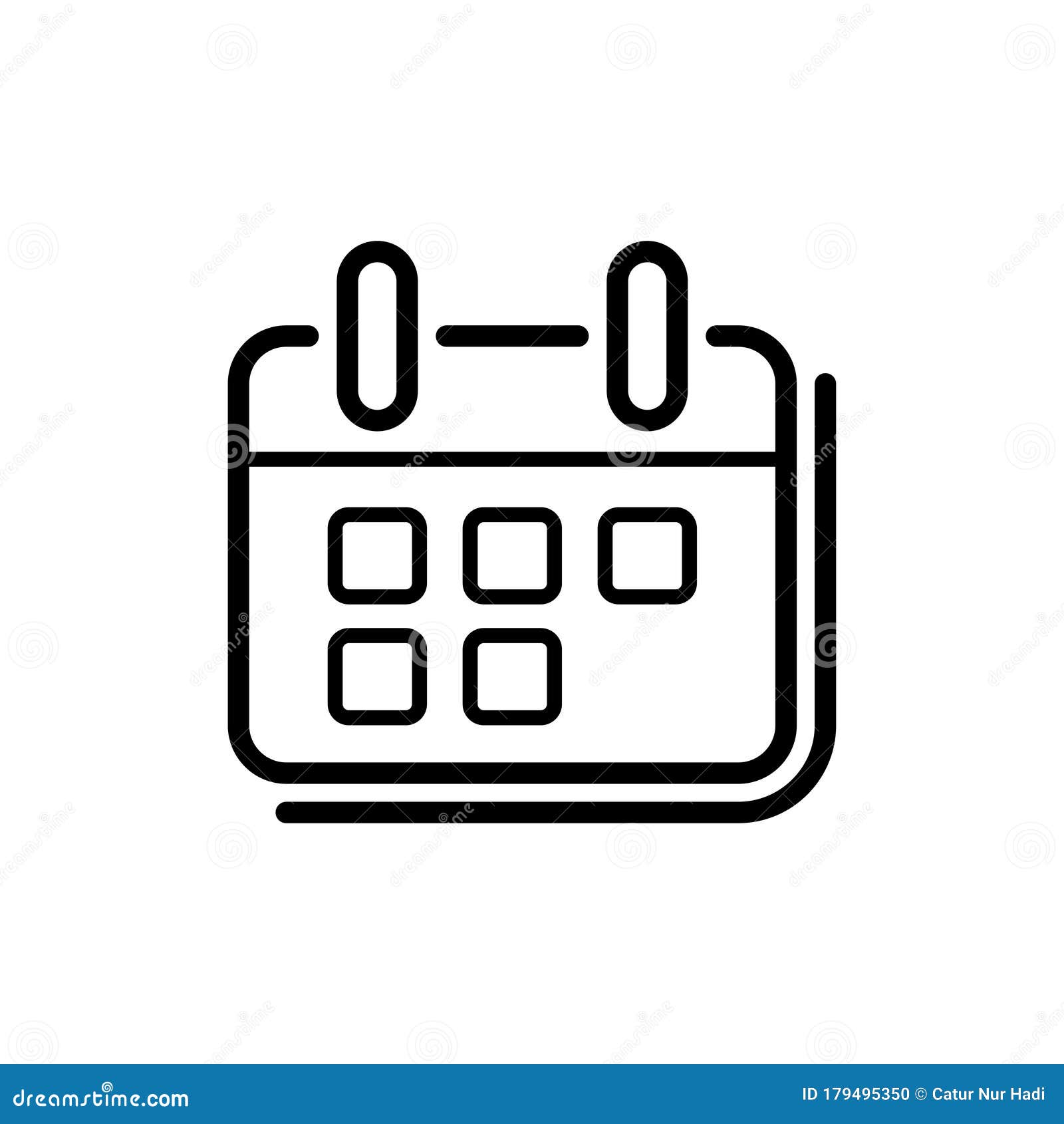 Calendar Icon Flat Vector Template Design Trendy Stock Illustration ...