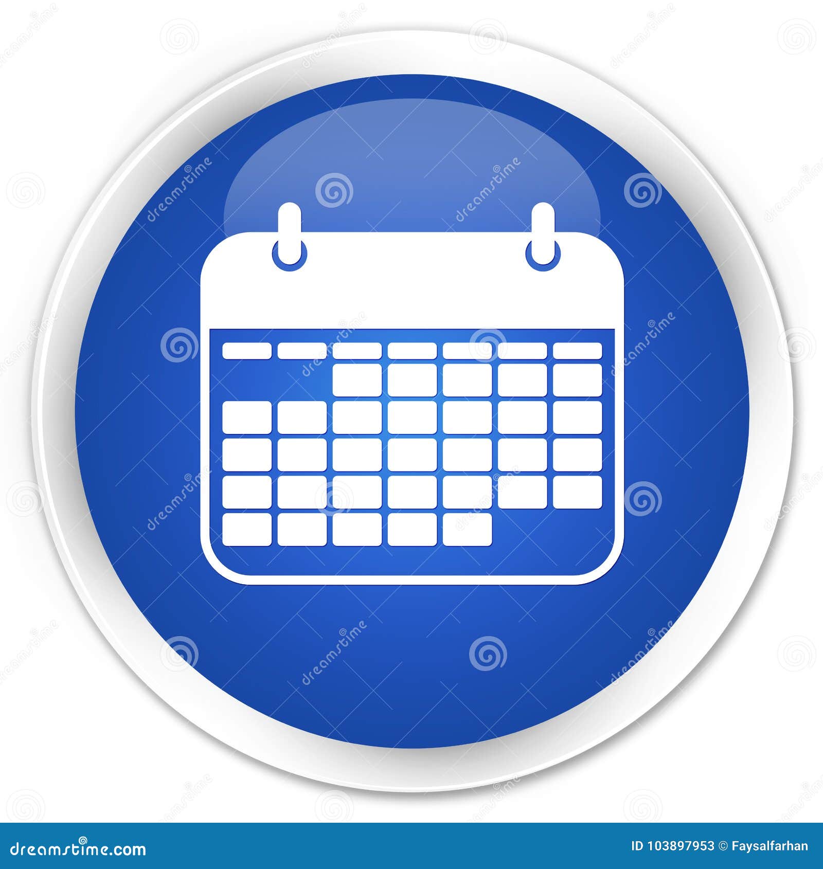 calendar icon button round premium bottone icona rotondo premio calendario blu dell