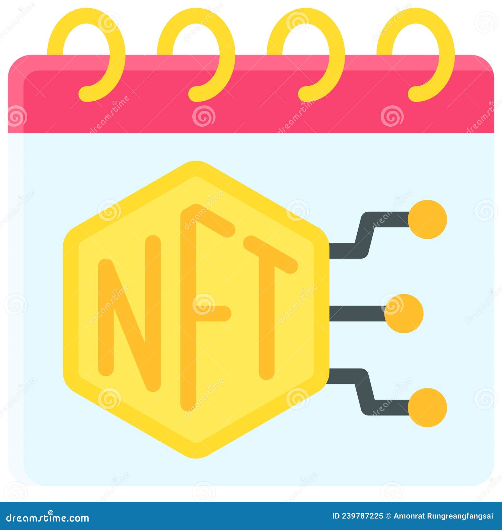 Calendar Icon, NFT Related Vector Illustration Stock Vector
