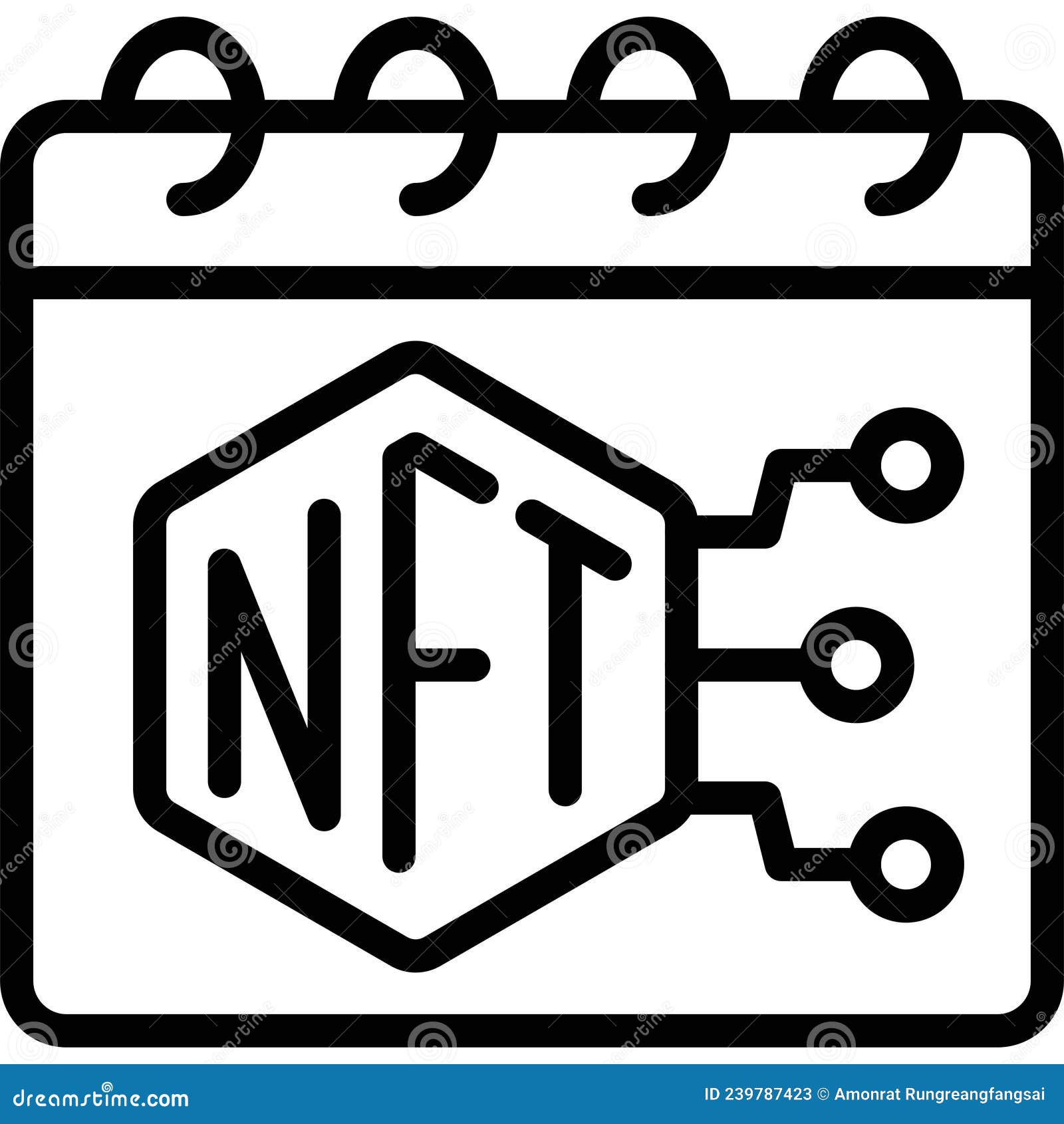 Calendar Icon, NFT Related Vector Illustration Stock Vector
