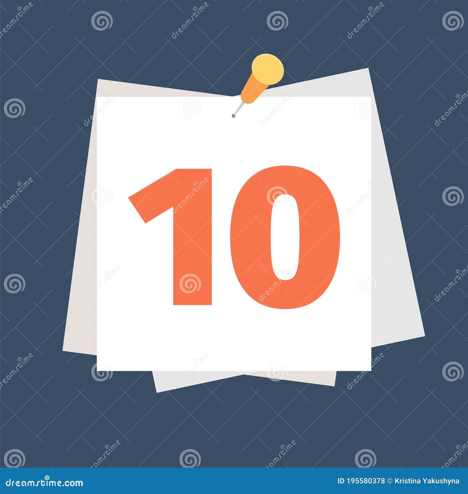 calendar icon with nomber 10. planning. time management