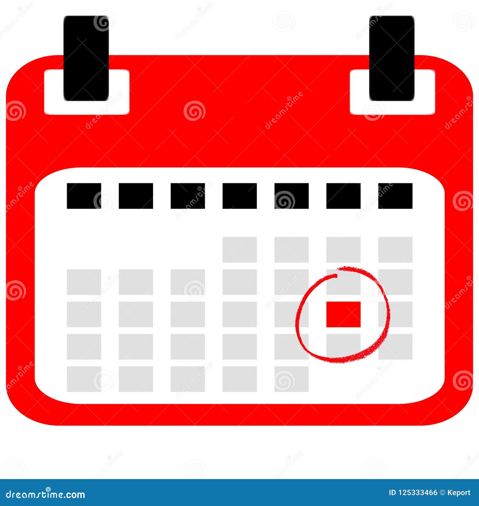 Calendar Icon with Reminder Stock Illustration Illustration of