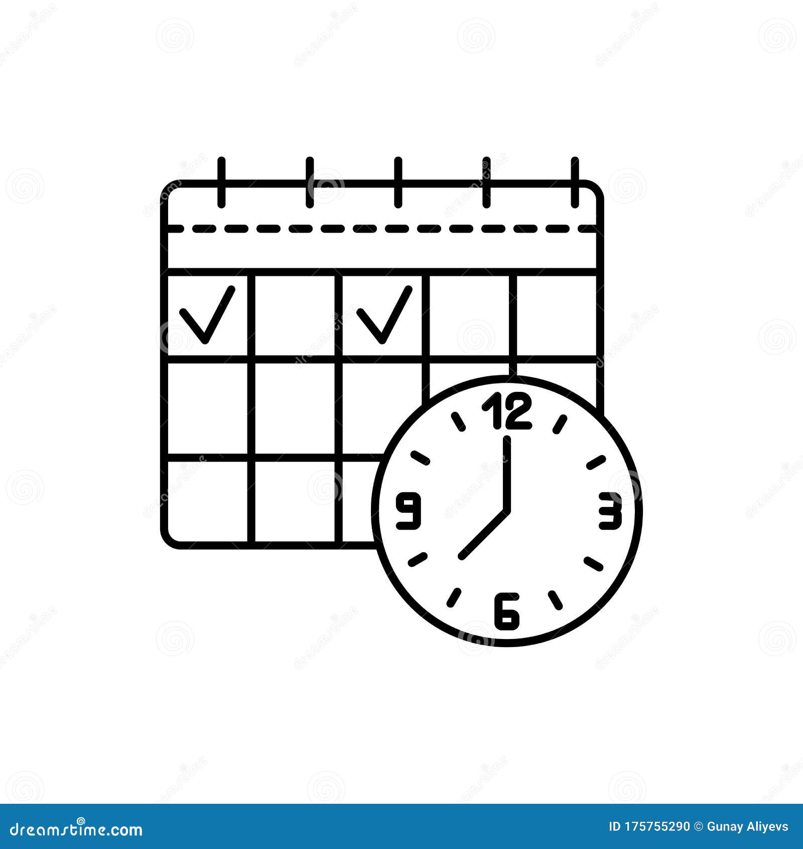 Time control icon simple element from business Vector Image