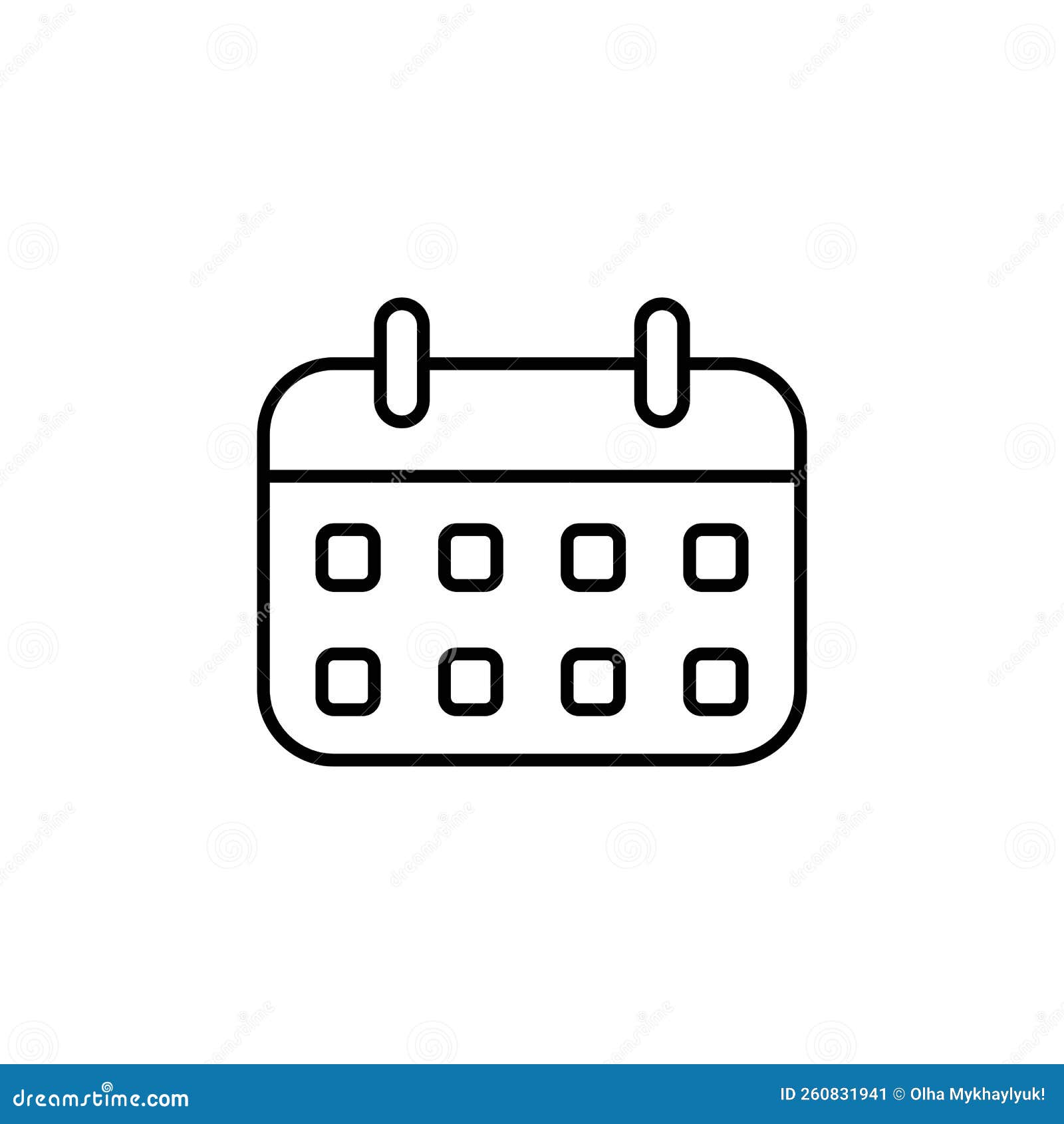 Calendar Icon,vector Illustration. Flat Design Style Stock Vector ...