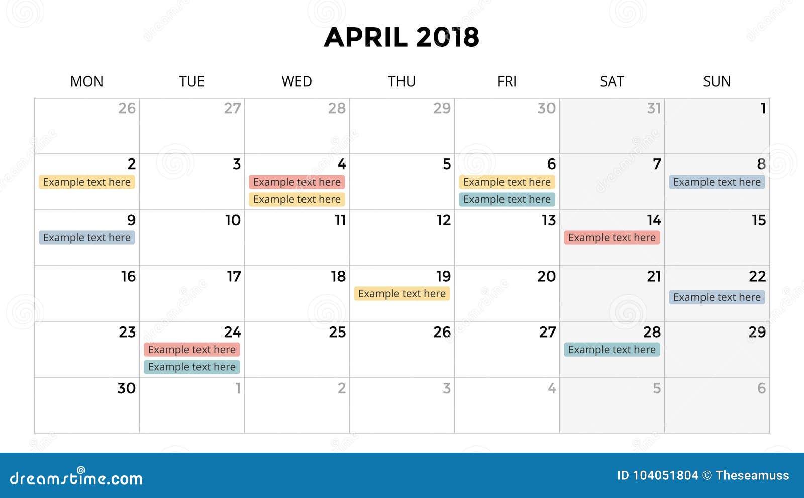 Calendar Infographic, Table Chart, Presentation Chart. Business Period