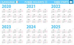 Calendar In Italian Language For Year 2020 2021 2022 2023 2024 2025 Week Starts From