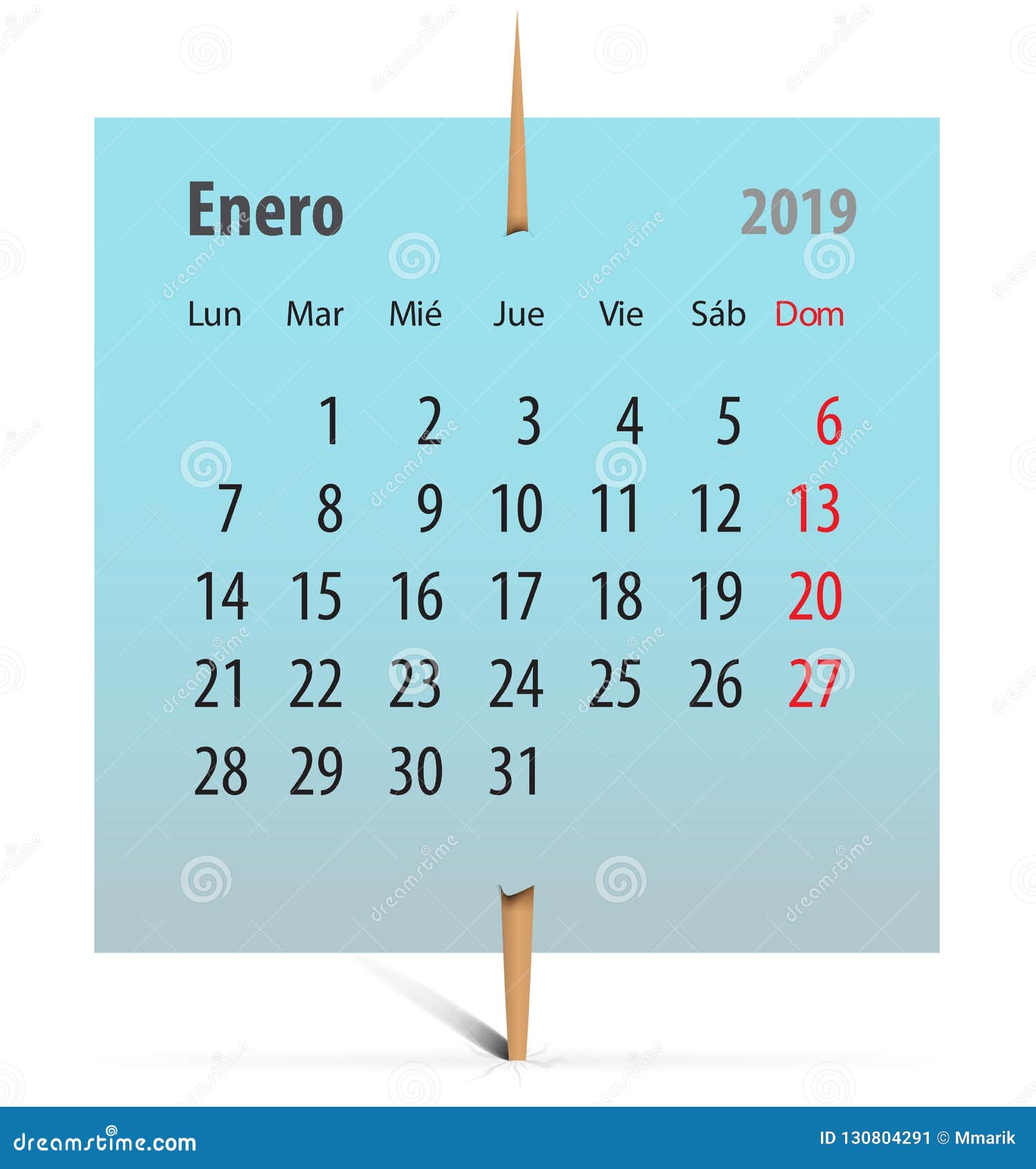 calendar-2019-for-january-in-spanish-stock-vector-illustration-of-calendar-notepaper-130804291