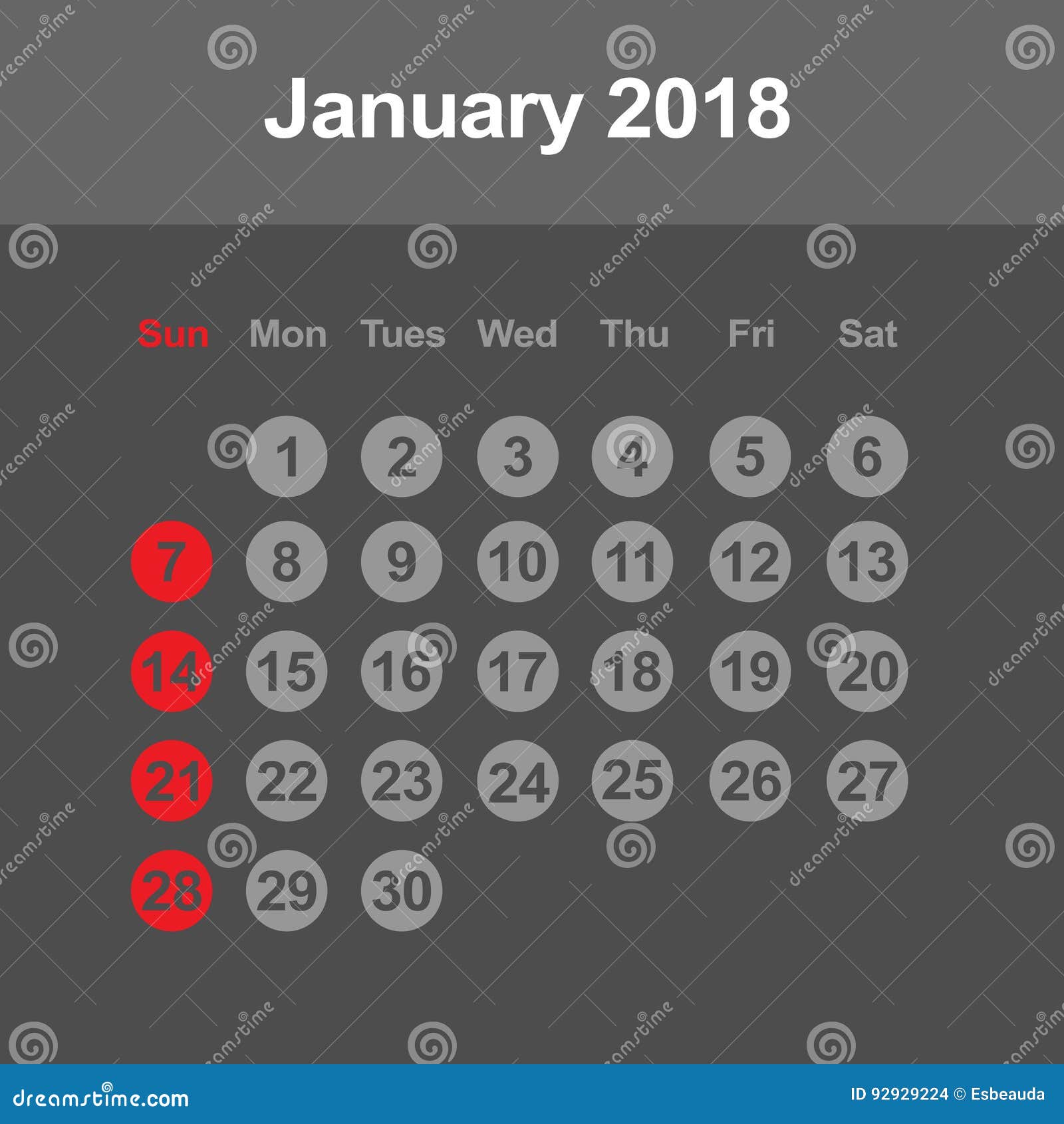 calendar-for-january-2018-stock-vector-illustration-of-monthly-92929224