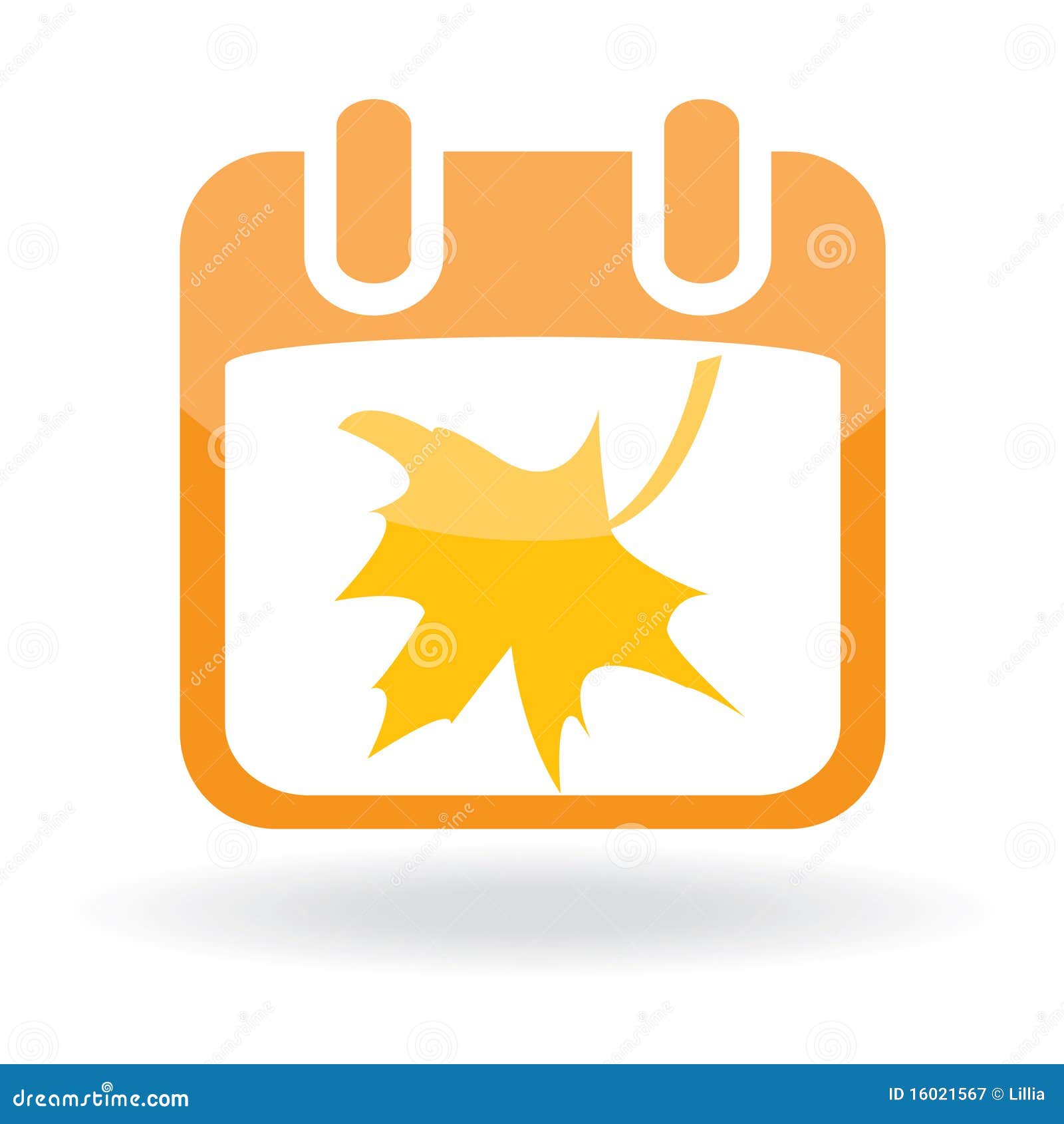 Calendar with maple leaf stock vector. Illustration of leaf 16021567