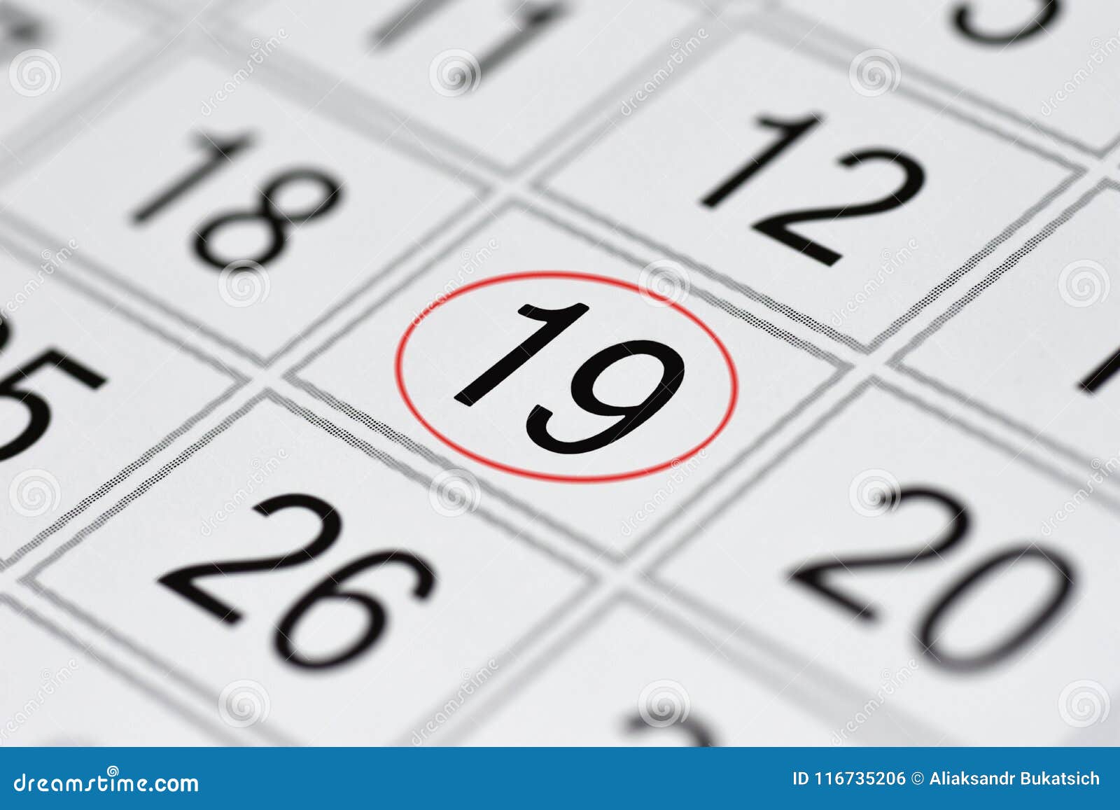 Calendar, Mark Day of the Week, Date in the Red Circle, Note, Scheduler
