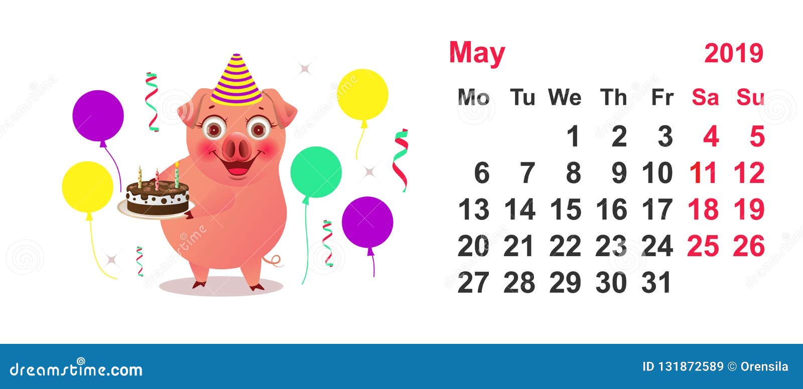 Calendar May 2019 Funny Pig Holds Birthday Cake Stock Vector - Illustration of symbol, cartoon: 131872589 Calendar May 2019 Funny Pig Holds Birthday Cake Stock Vector - Illustration of symbol, cartoon: 131872589