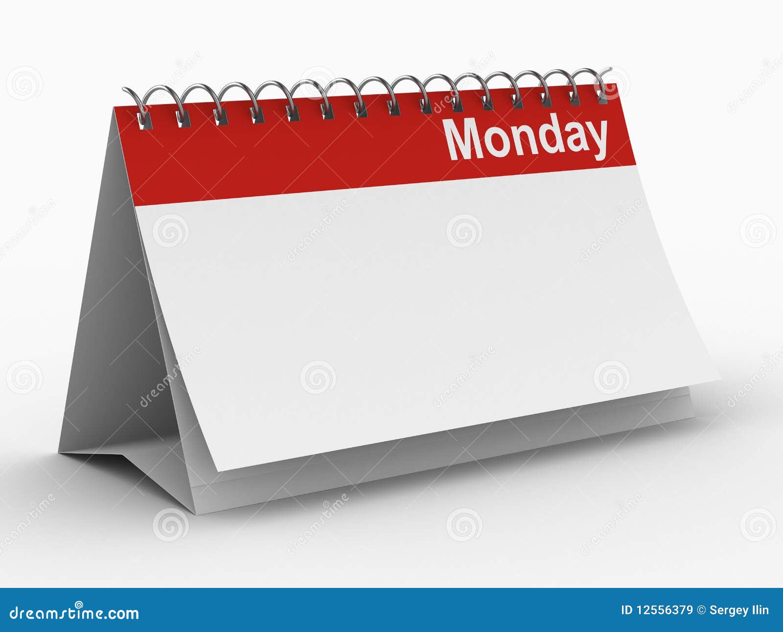 Calendar For Monday On White Background Royalty Free Stock Images Image 12556379