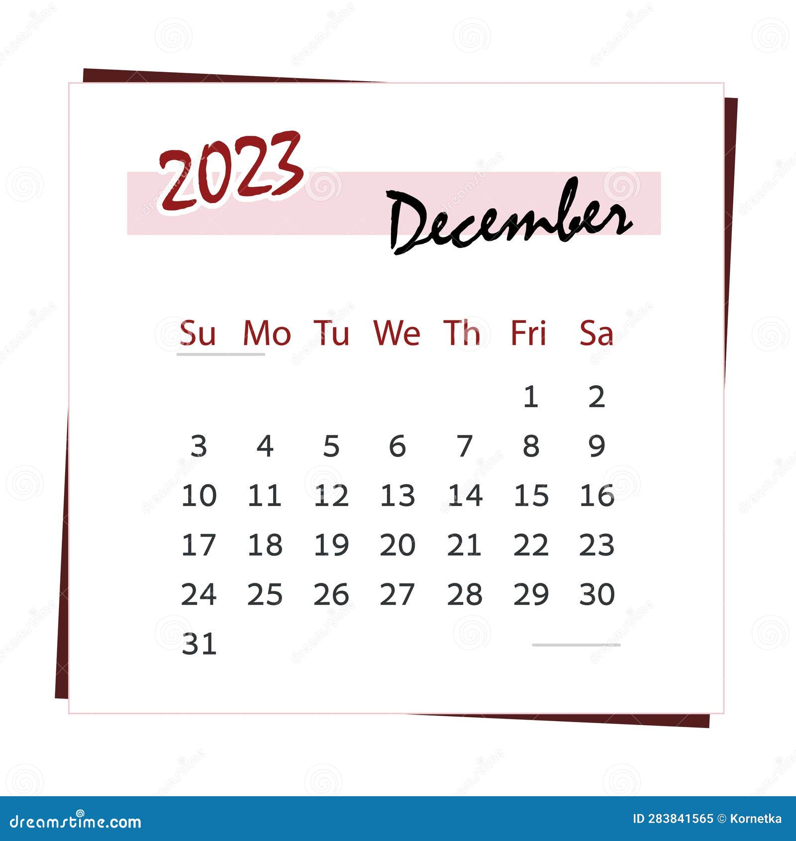 Show Me The Calendar For The Month Of December 