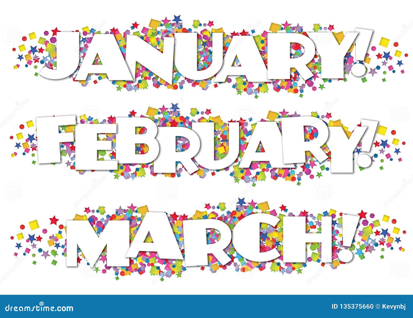 calendar months newsletter decorative january february march