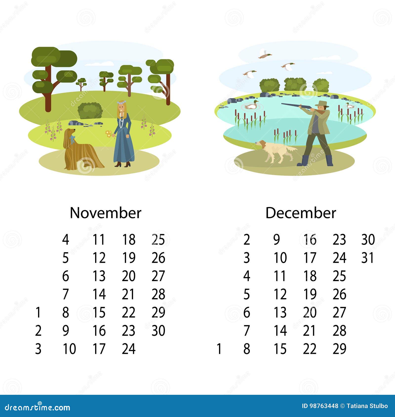calendar 2018 november december stock vector november calendar decorations