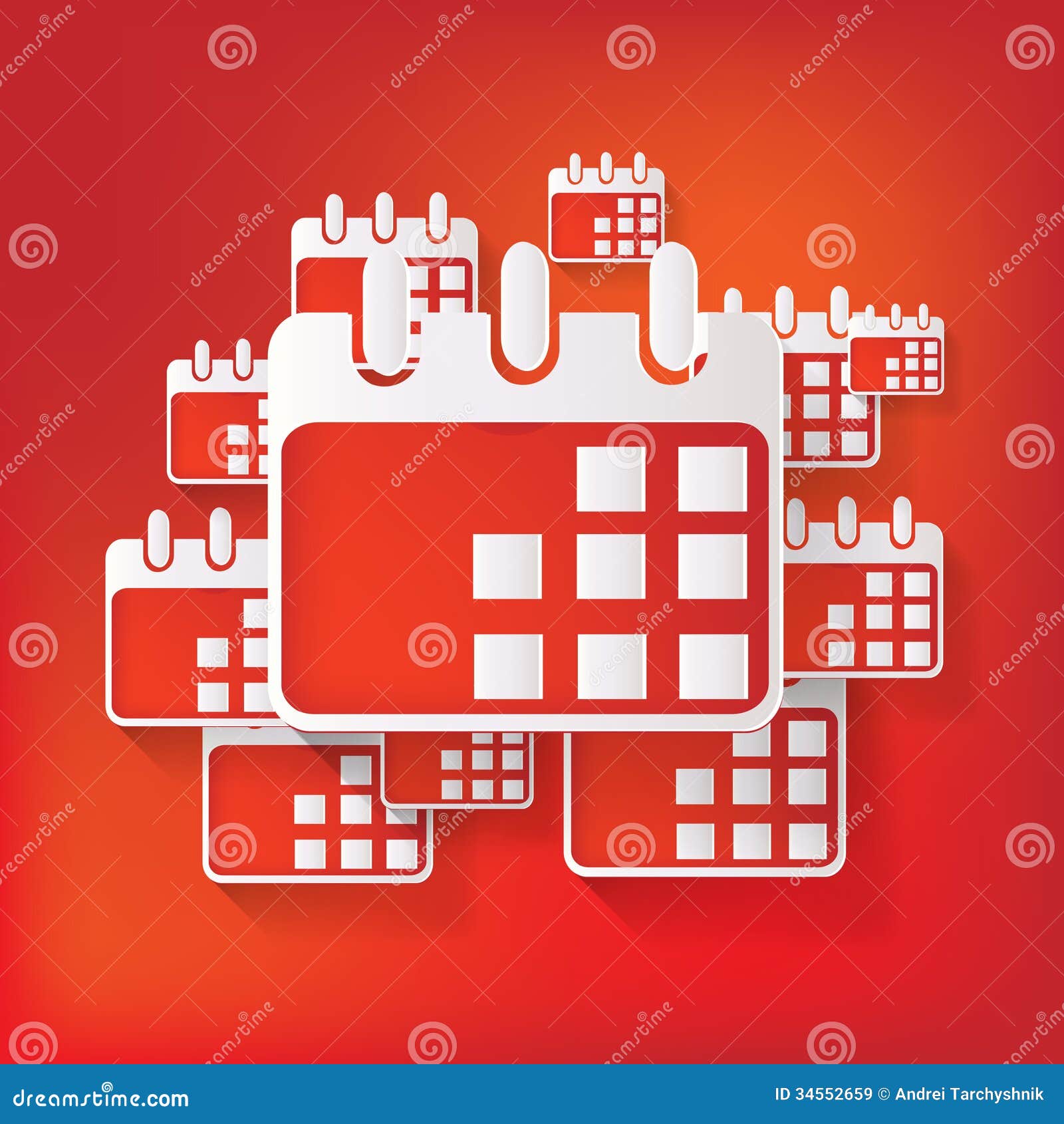Calendar Organizer  Icon Stock Vector Illustration of business