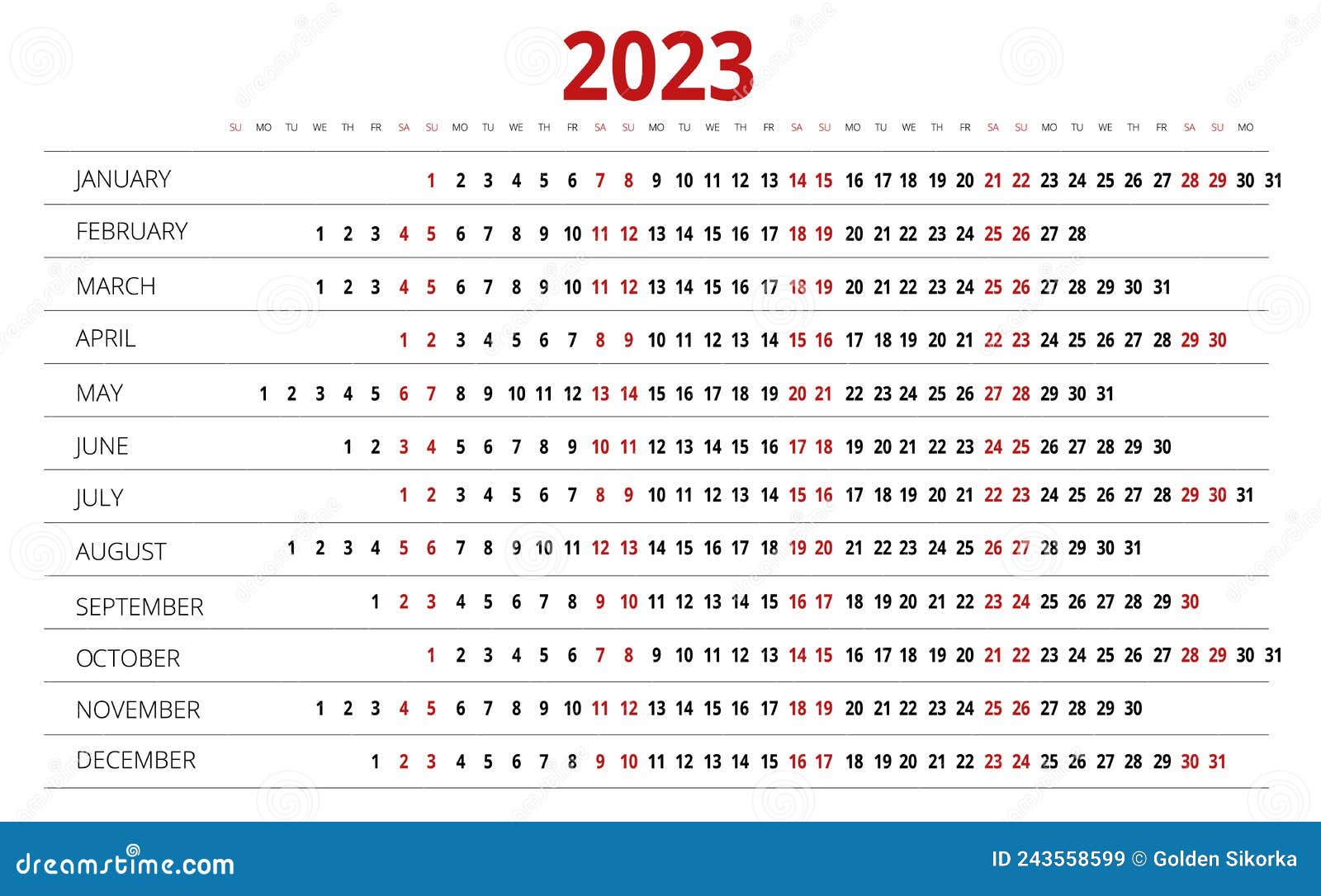 Calendar Planner For 2023 Calendar Template For 2023 Stationery