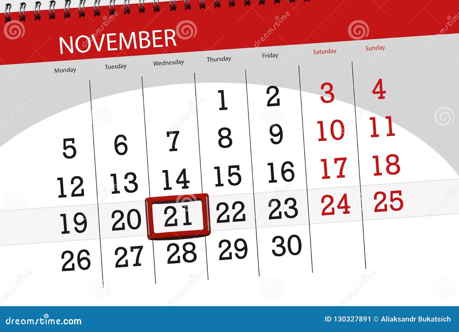calendar planner for the month, deadline day of the week 2018 november, 21, wednesday
