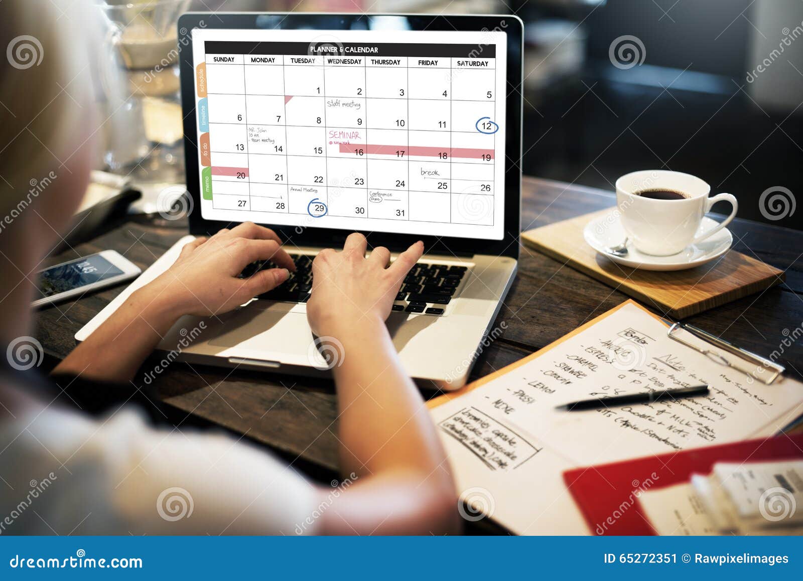 calendar planner organization management remind concept